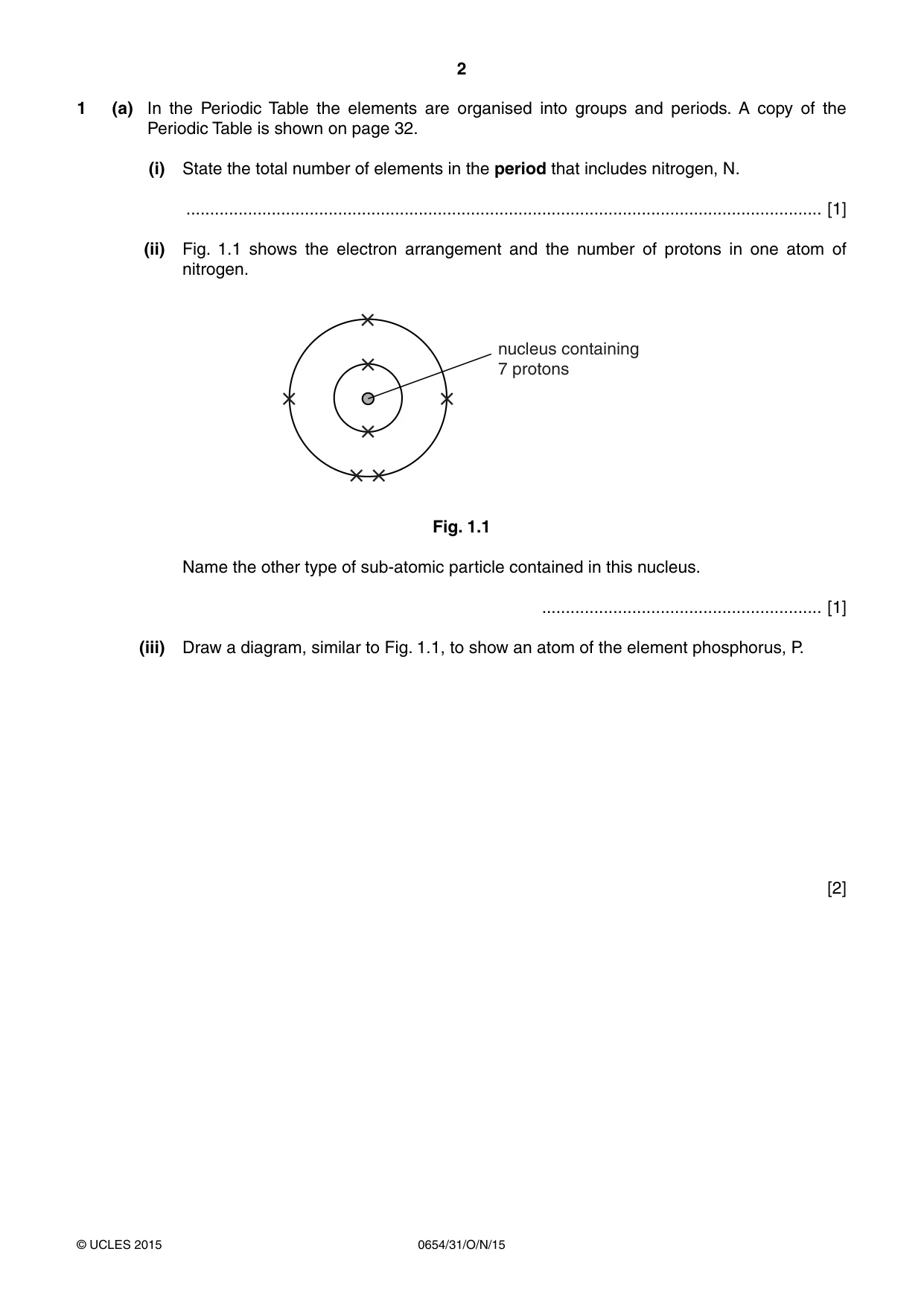 Cambridge IGCSE Sciences - Co-ordinated (Double) 0654 2015 Oct/Nov Paper 3 · Variant 1 question paper, page 2 of 32