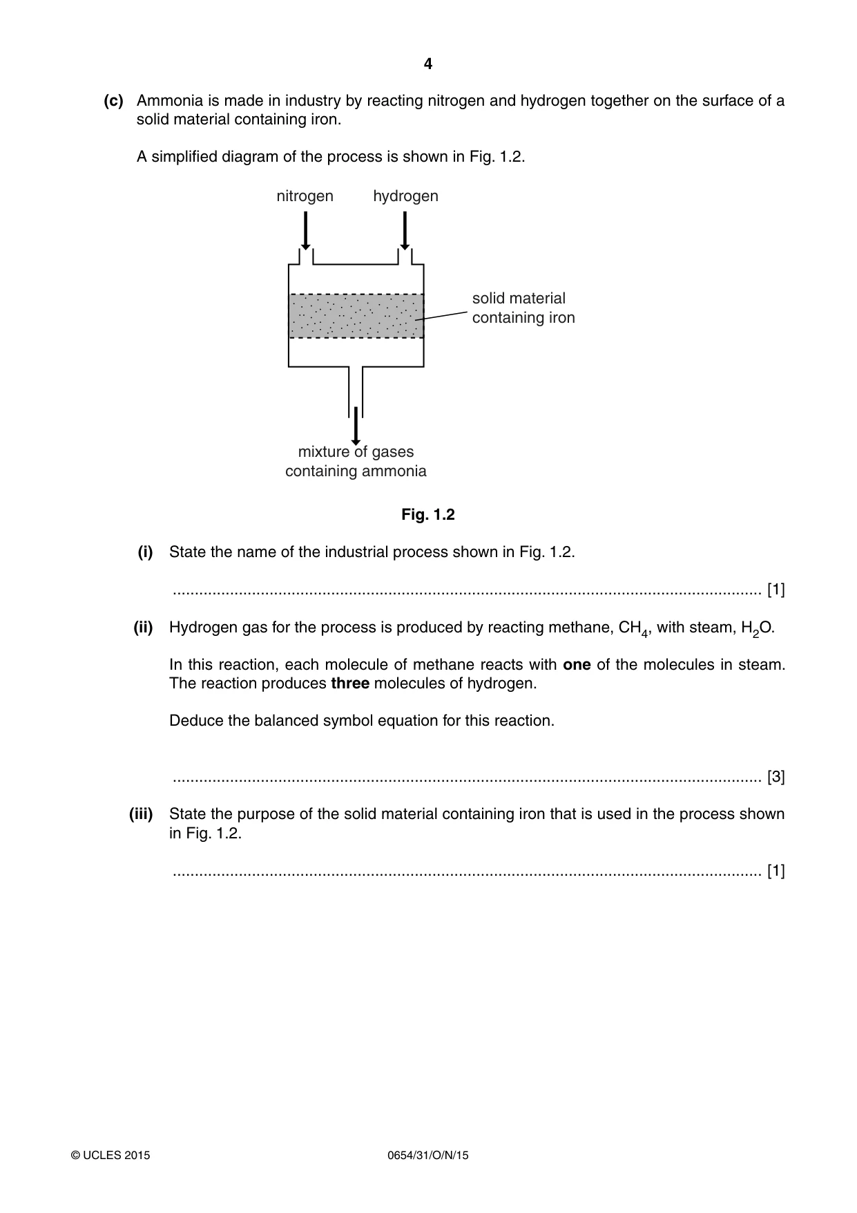 Cambridge IGCSE Sciences - Co-ordinated (Double) 0654 2015 Oct/Nov Paper 3 · Variant 1 question paper, page 4 of 32