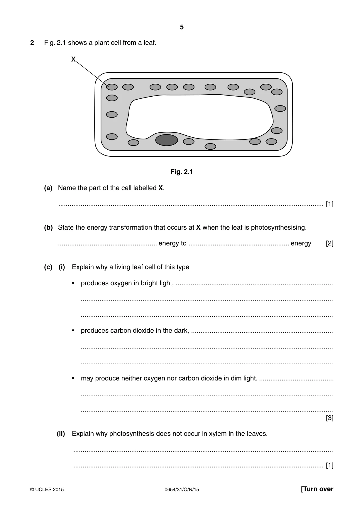 Cambridge IGCSE Sciences - Co-ordinated (Double) 0654 2015 Oct/Nov Paper 3 · Variant 1 question paper, page 5 of 32