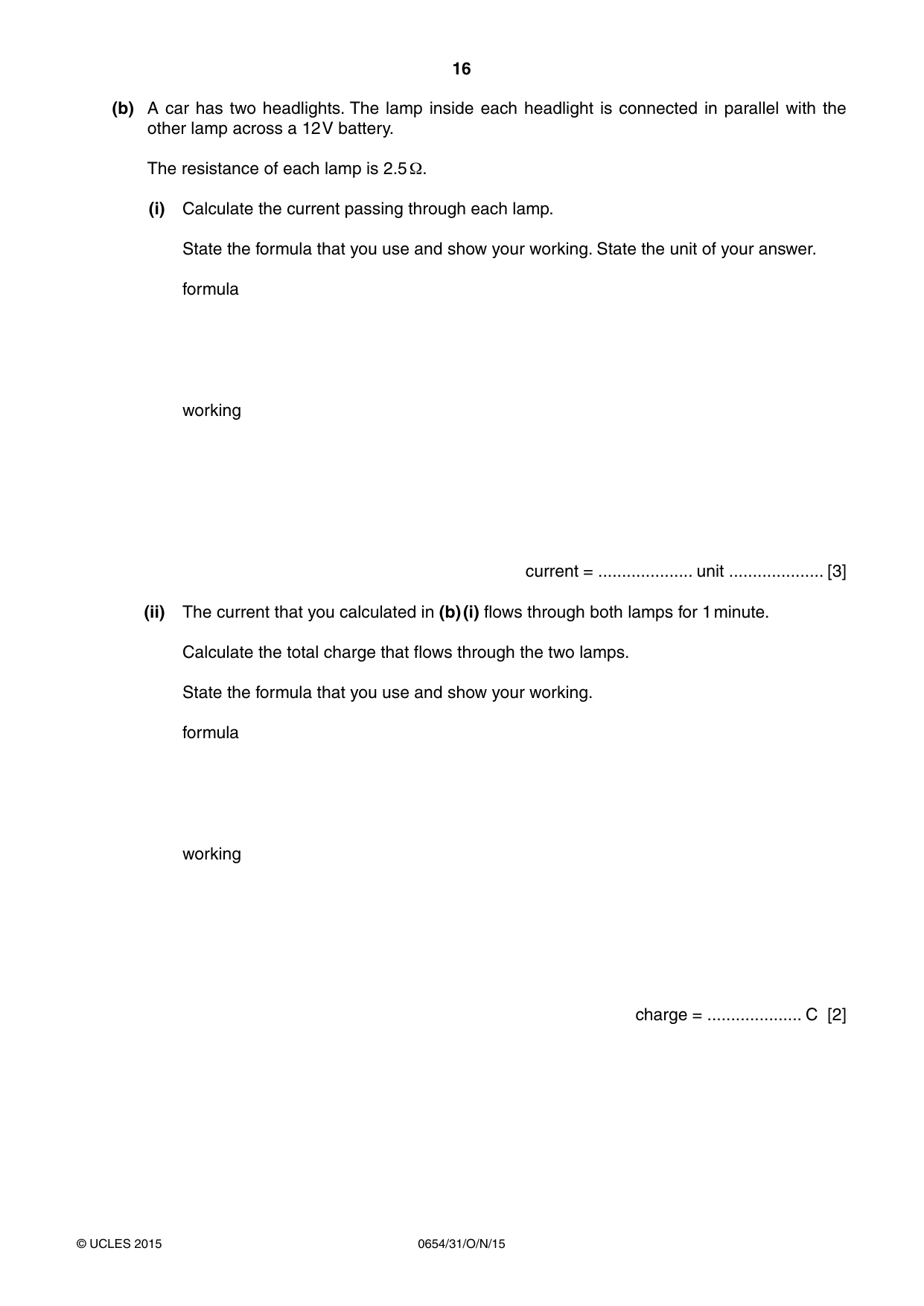 Cambridge IGCSE Sciences - Co-ordinated (Double) 0654 2015 Oct/Nov Paper 3 · Variant 1 question paper, page 16 of 32