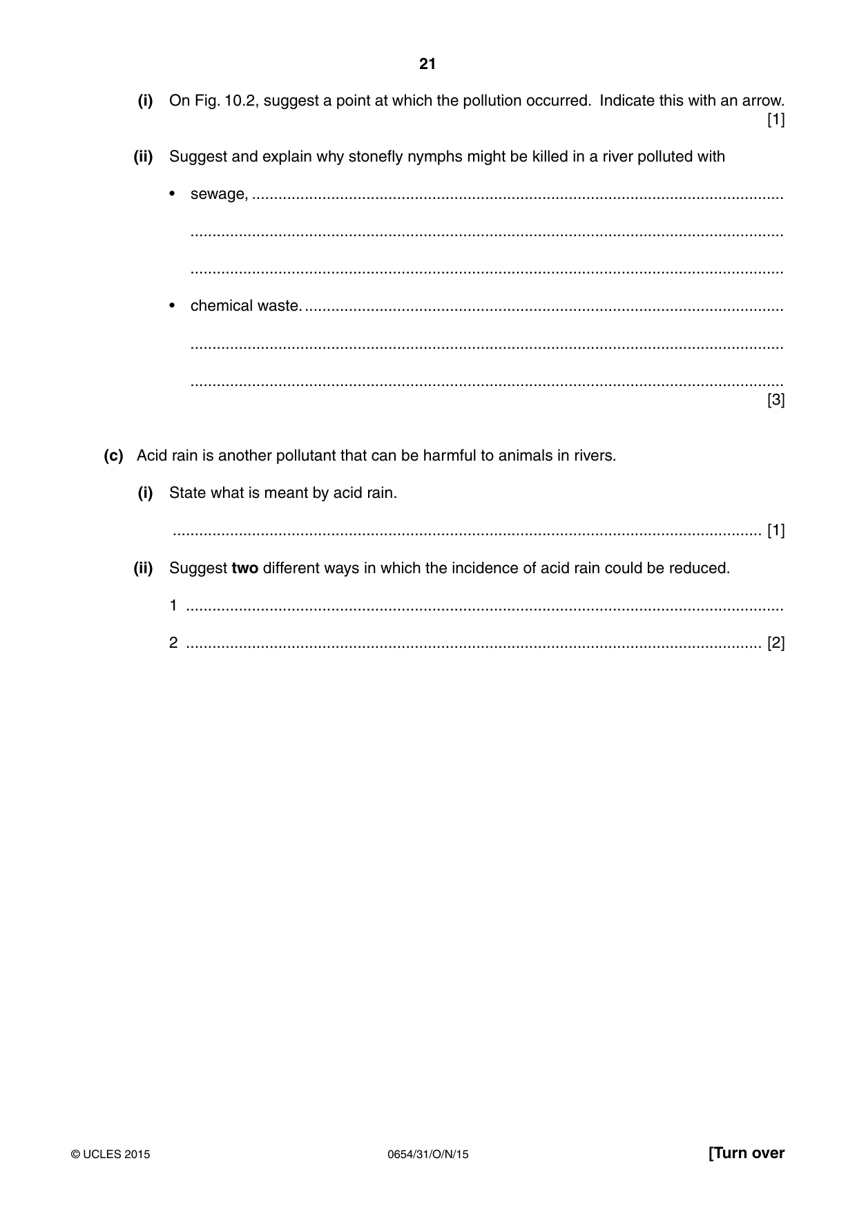 Cambridge IGCSE Sciences - Co-ordinated (Double) 0654 2015 Oct/Nov Paper 3 · Variant 1 question paper, page 21 of 32