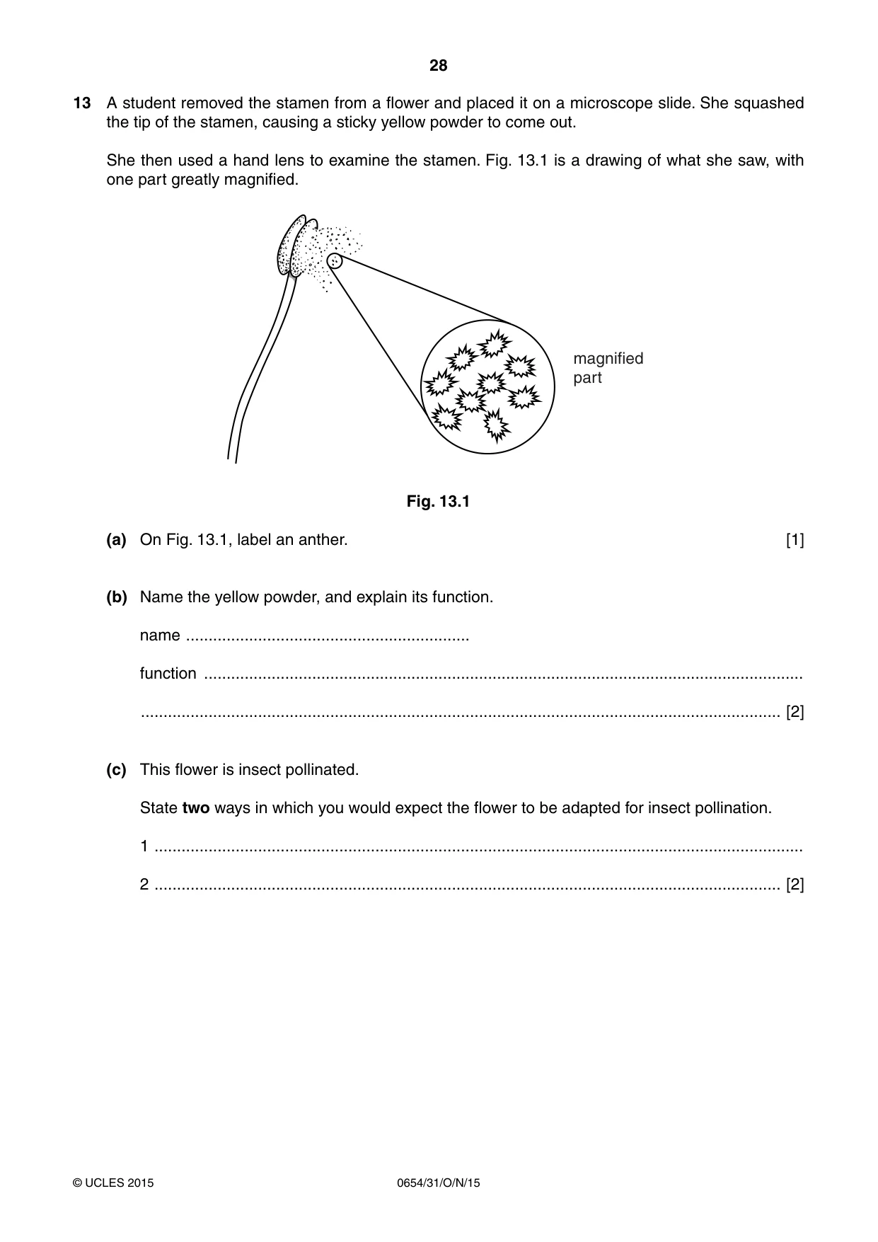 Cambridge IGCSE Sciences - Co-ordinated (Double) 0654 2015 Oct/Nov Paper 3 · Variant 1 question paper, page 28 of 32