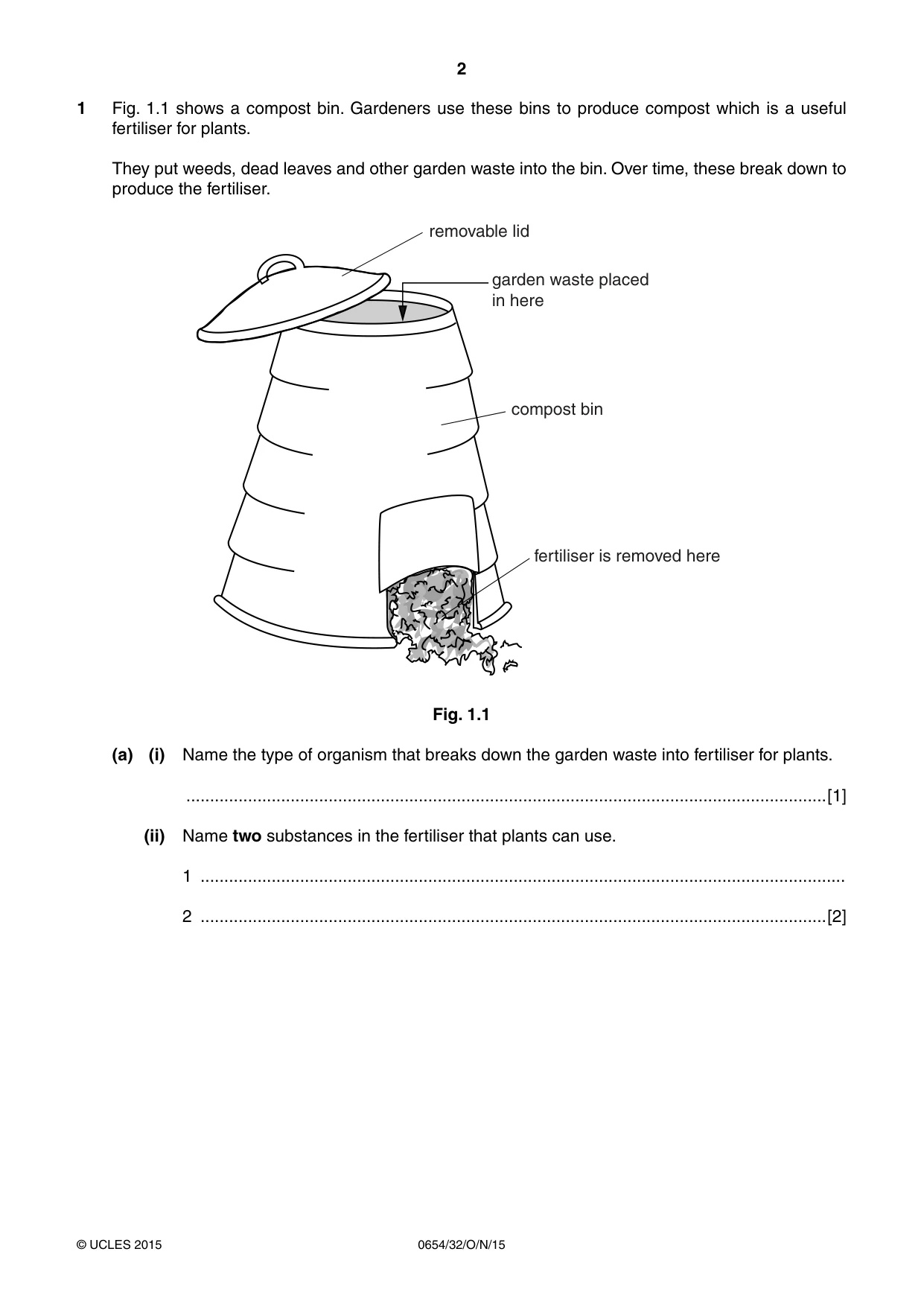 Cambridge IGCSE Sciences - Co-ordinated (Double) 0654 2015 Oct/Nov Paper 3 · Variant 2 question paper, page 2 of 32