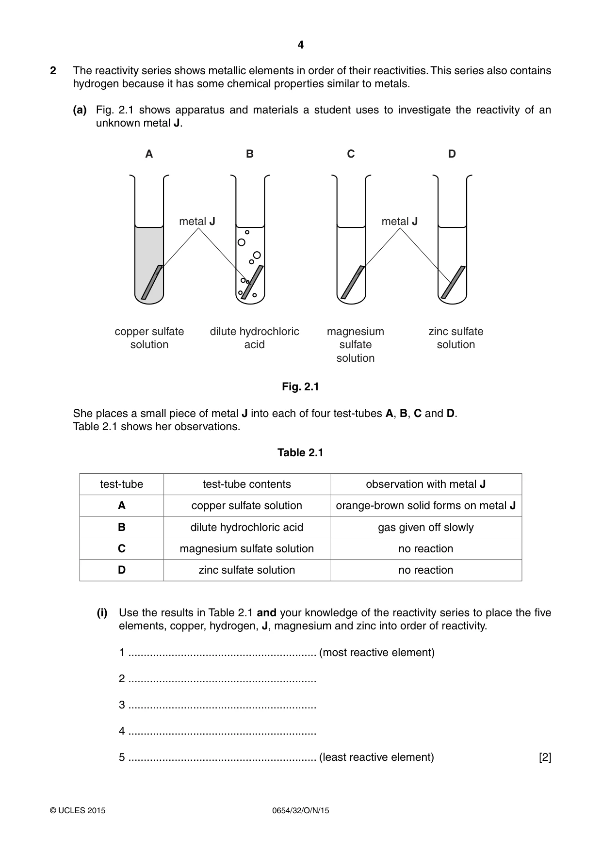 Cambridge IGCSE Sciences - Co-ordinated (Double) 0654 2015 Oct/Nov Paper 3 · Variant 2 question paper, page 4 of 32