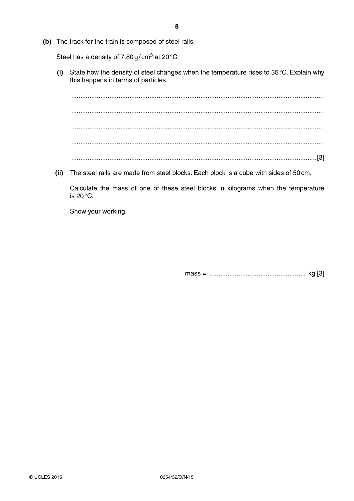 Cambridge IGCSE Sciences - Co-ordinated (Double) 0654 2015 Oct/Nov Paper 3 · Variant 2 question paper, page 8 of 32