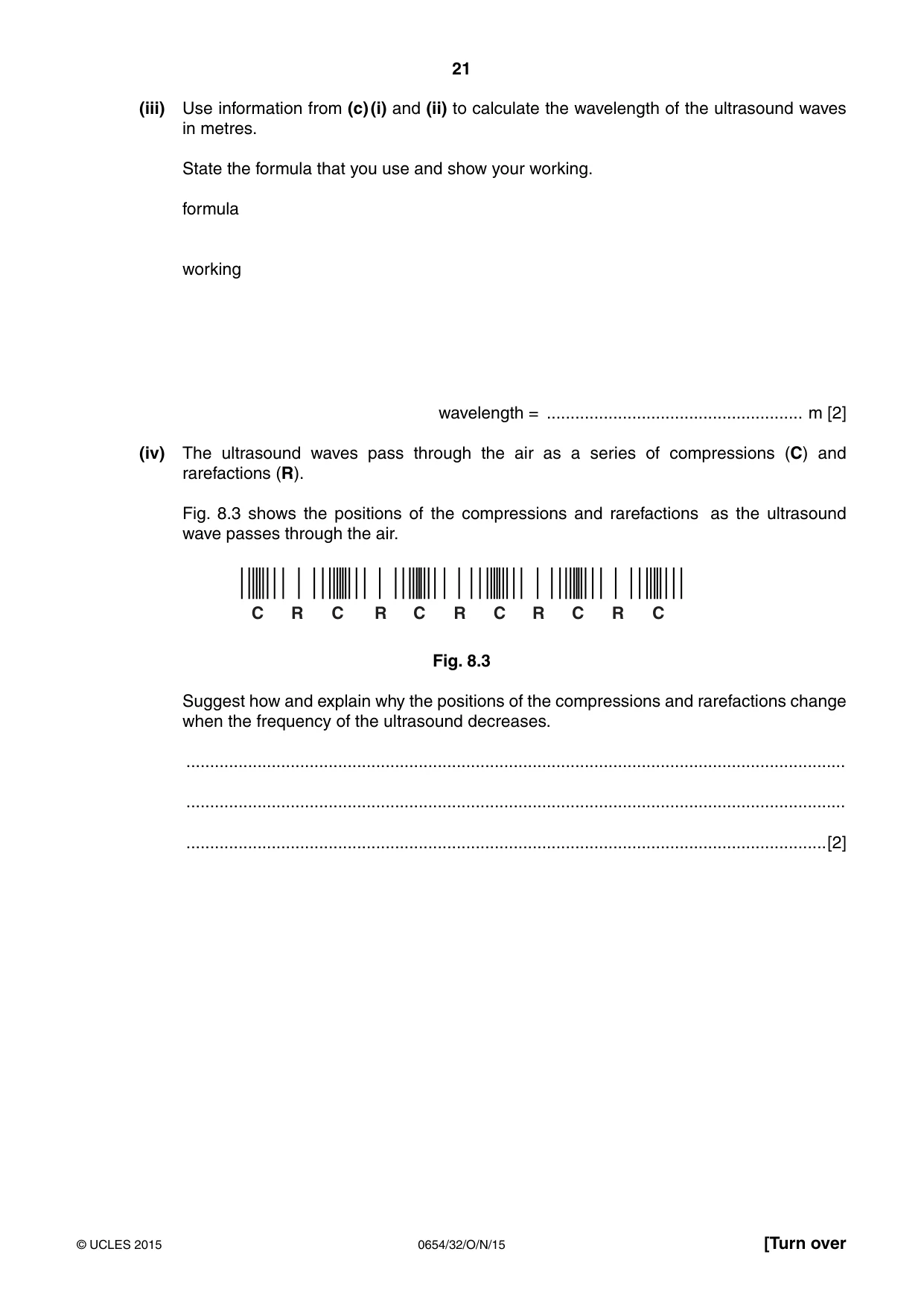 Cambridge IGCSE Sciences - Co-ordinated (Double) 0654 2015 Oct/Nov Paper 3 · Variant 2 question paper, page 21 of 32
