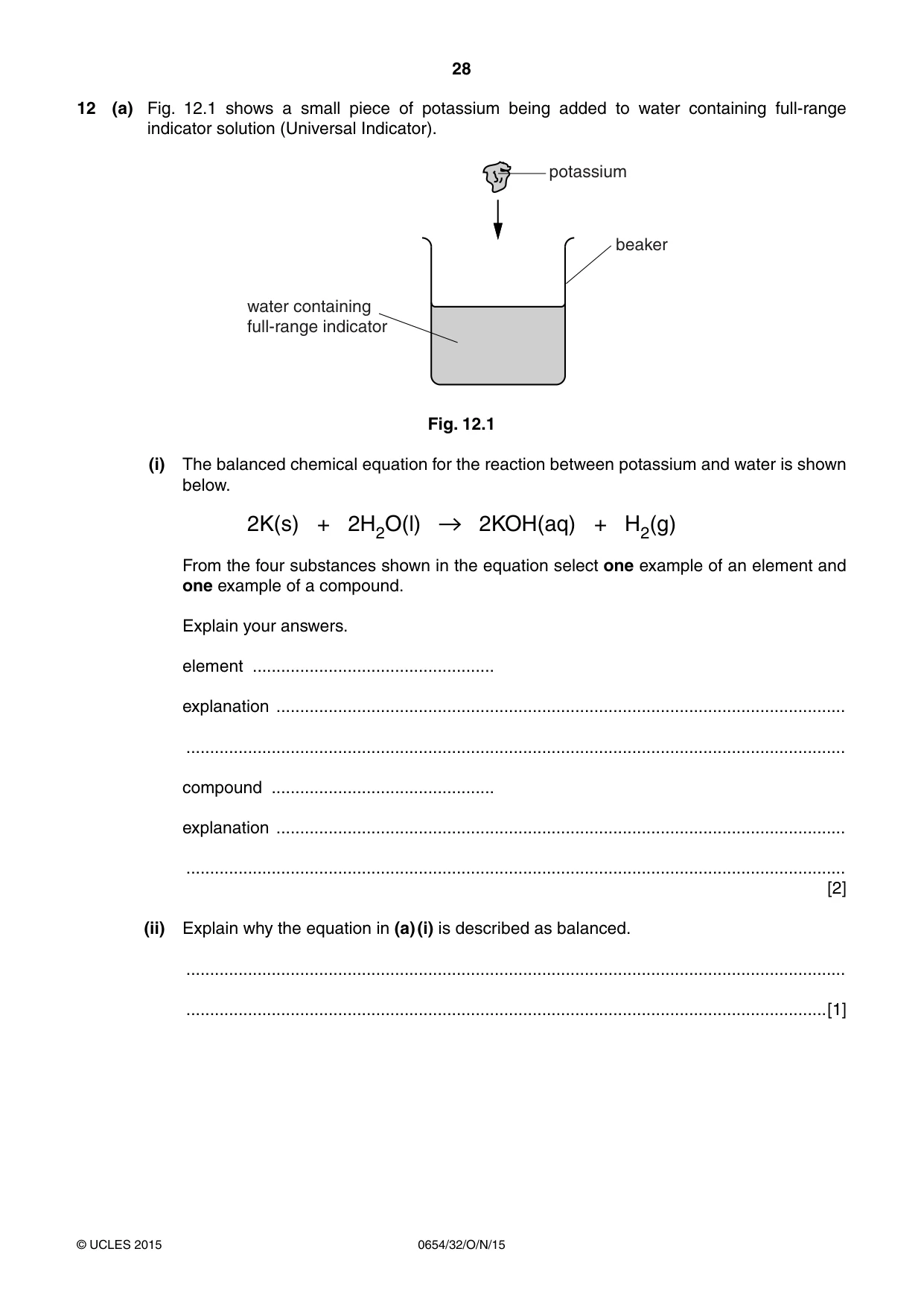 Cambridge IGCSE Sciences - Co-ordinated (Double) 0654 2015 Oct/Nov Paper 3 · Variant 2 question paper, page 28 of 32