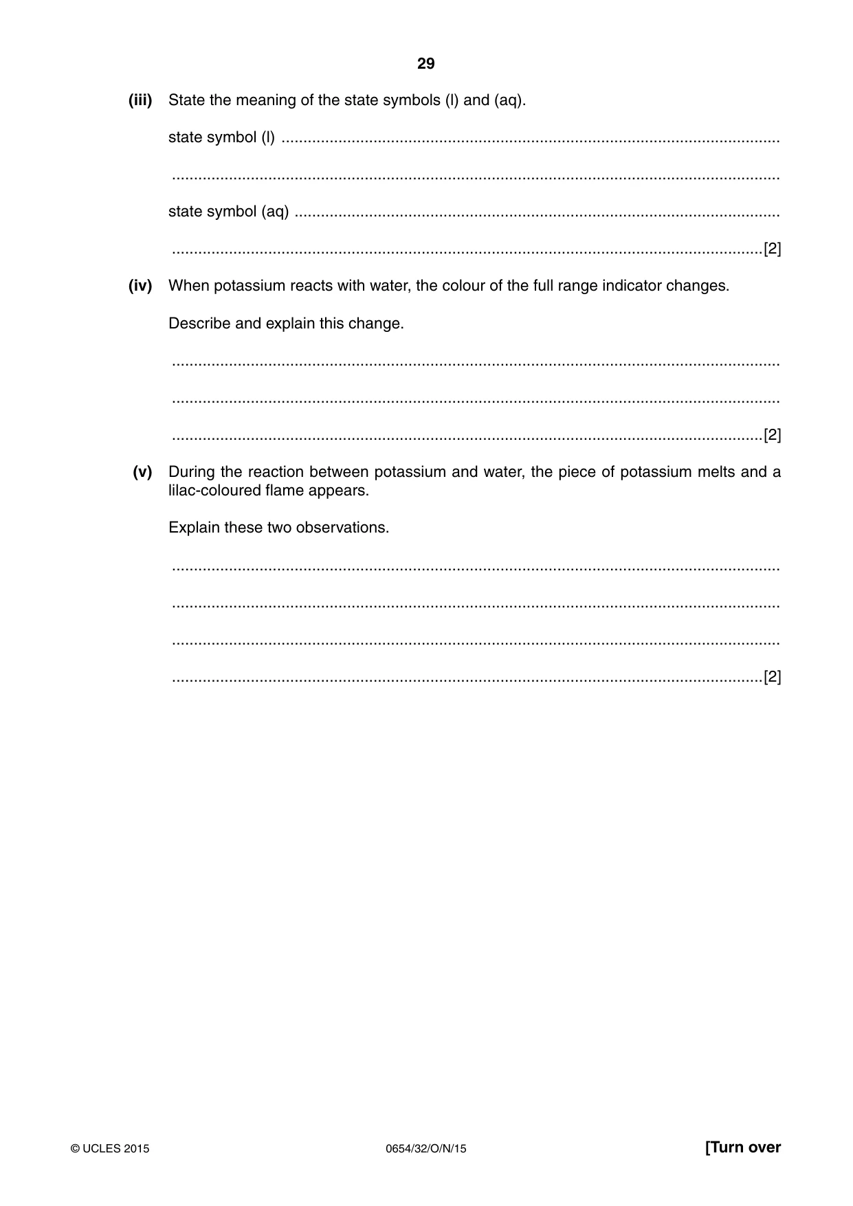 Cambridge IGCSE Sciences - Co-ordinated (Double) 0654 2015 Oct/Nov Paper 3 · Variant 2 question paper, page 29 of 32