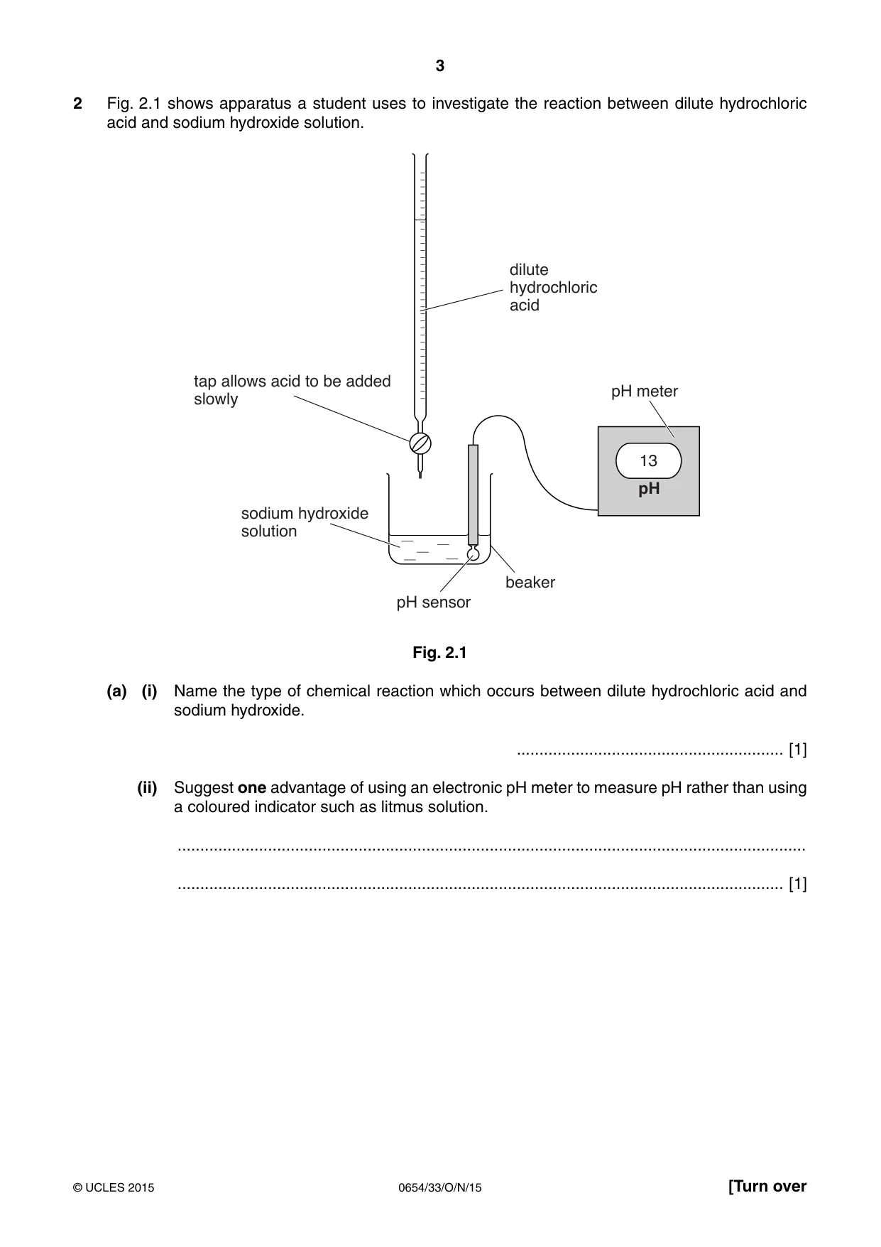 Cambridge IGCSE Sciences - Co-ordinated (Double) 0654 2015 Oct/Nov Paper 3 · Variant 3 question paper, page 3 of 28