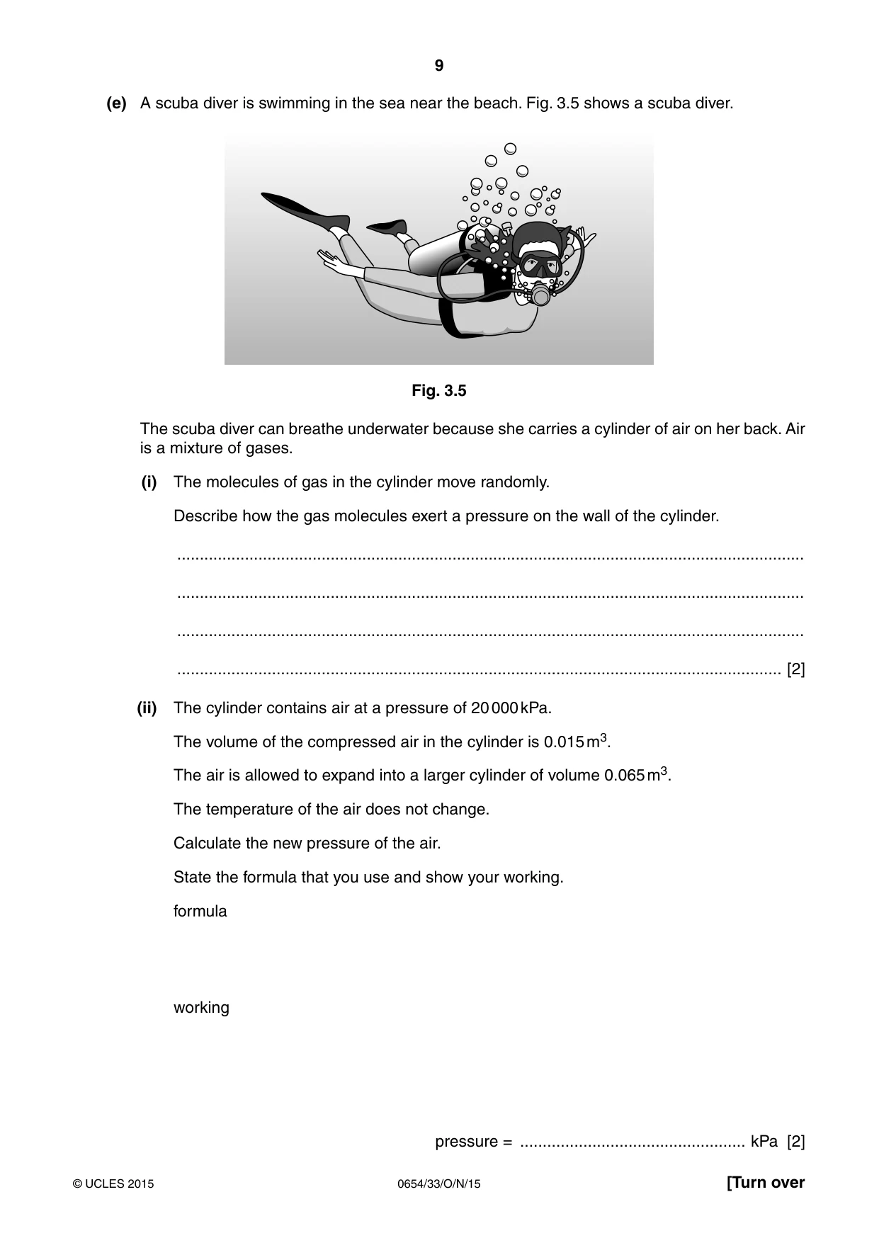 Cambridge IGCSE Sciences - Co-ordinated (Double) 0654 2015 Oct/Nov Paper 3 · Variant 3 question paper, page 9 of 28