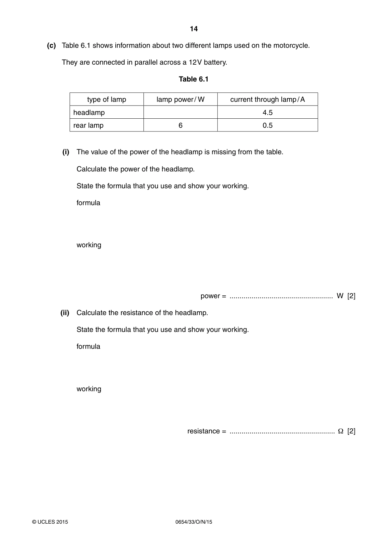 Cambridge IGCSE Sciences - Co-ordinated (Double) 0654 2015 Oct/Nov Paper 3 · Variant 3 question paper, page 14 of 28