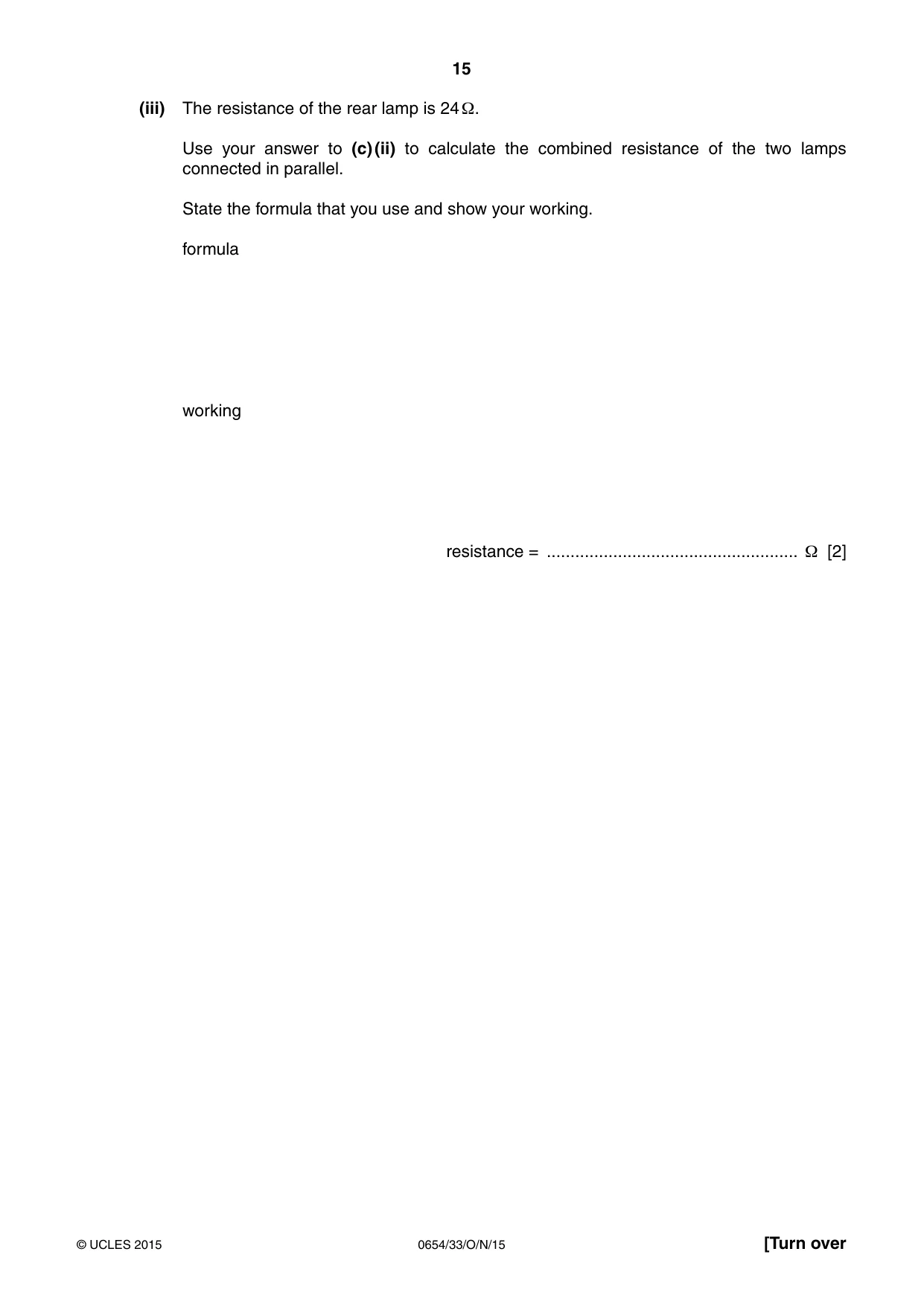 Cambridge IGCSE Sciences - Co-ordinated (Double) 0654 2015 Oct/Nov Paper 3 · Variant 3 question paper, page 15 of 28