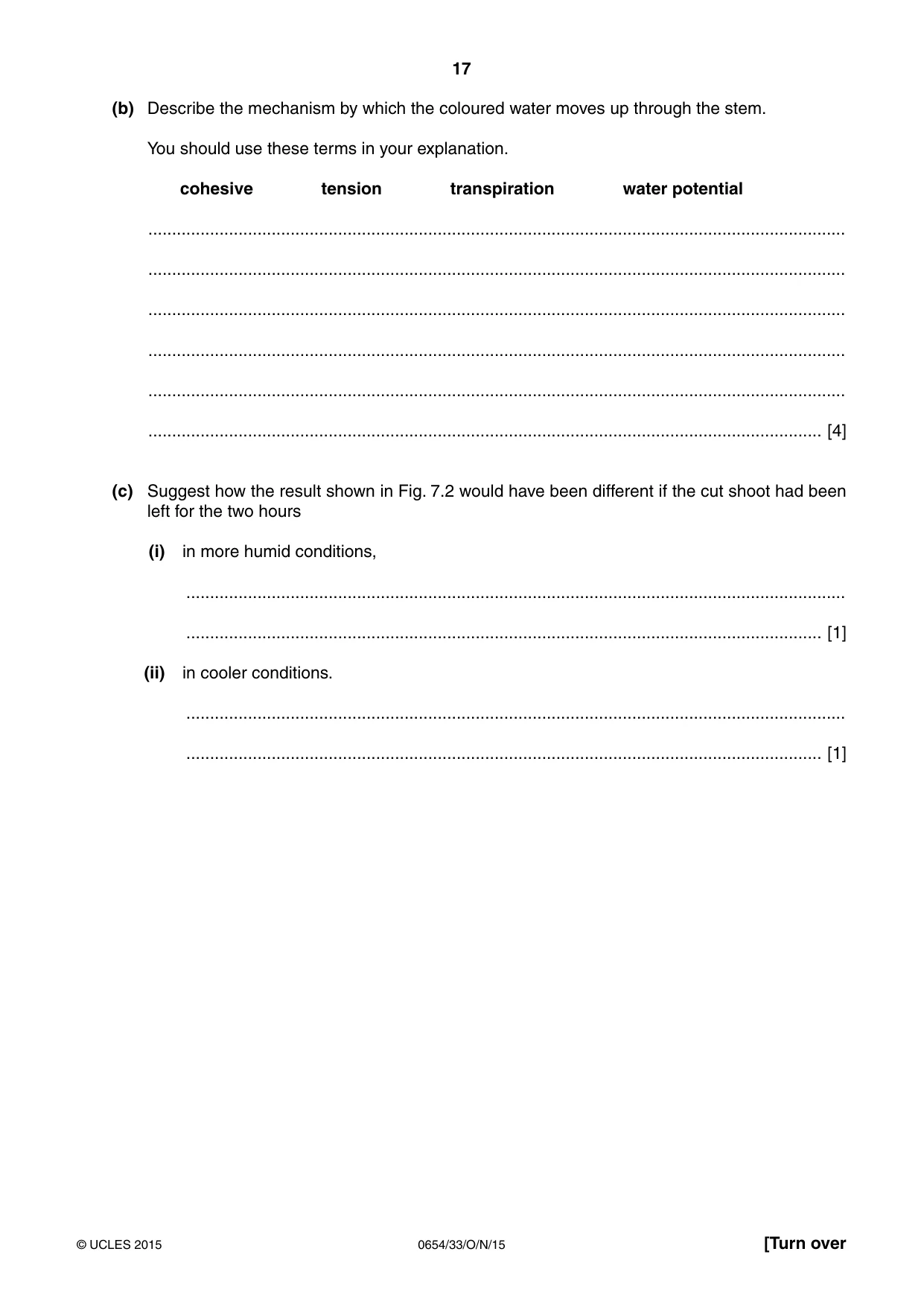 Cambridge IGCSE Sciences - Co-ordinated (Double) 0654 2015 Oct/Nov Paper 3 · Variant 3 question paper, page 17 of 28