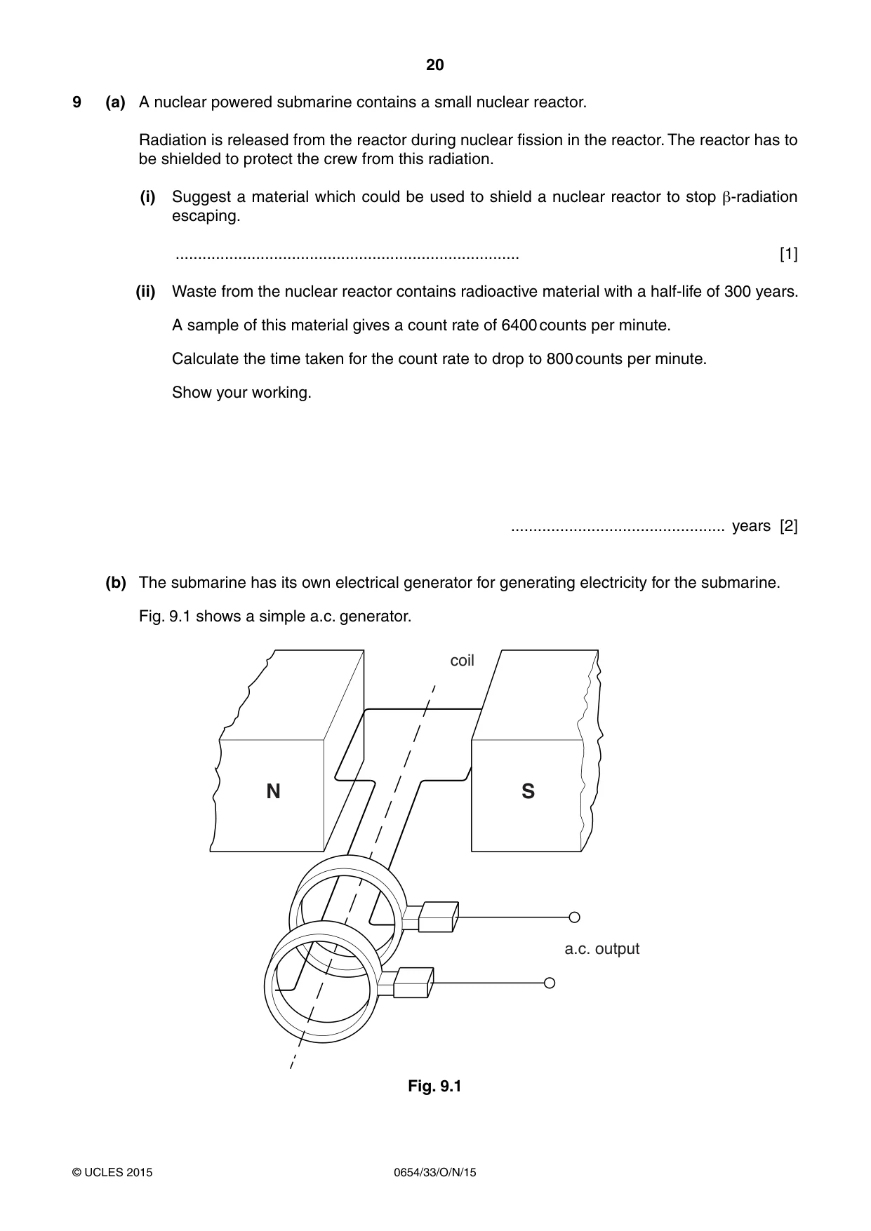 Cambridge IGCSE Sciences - Co-ordinated (Double) 0654 2015 Oct/Nov Paper 3 · Variant 3 question paper, page 20 of 28