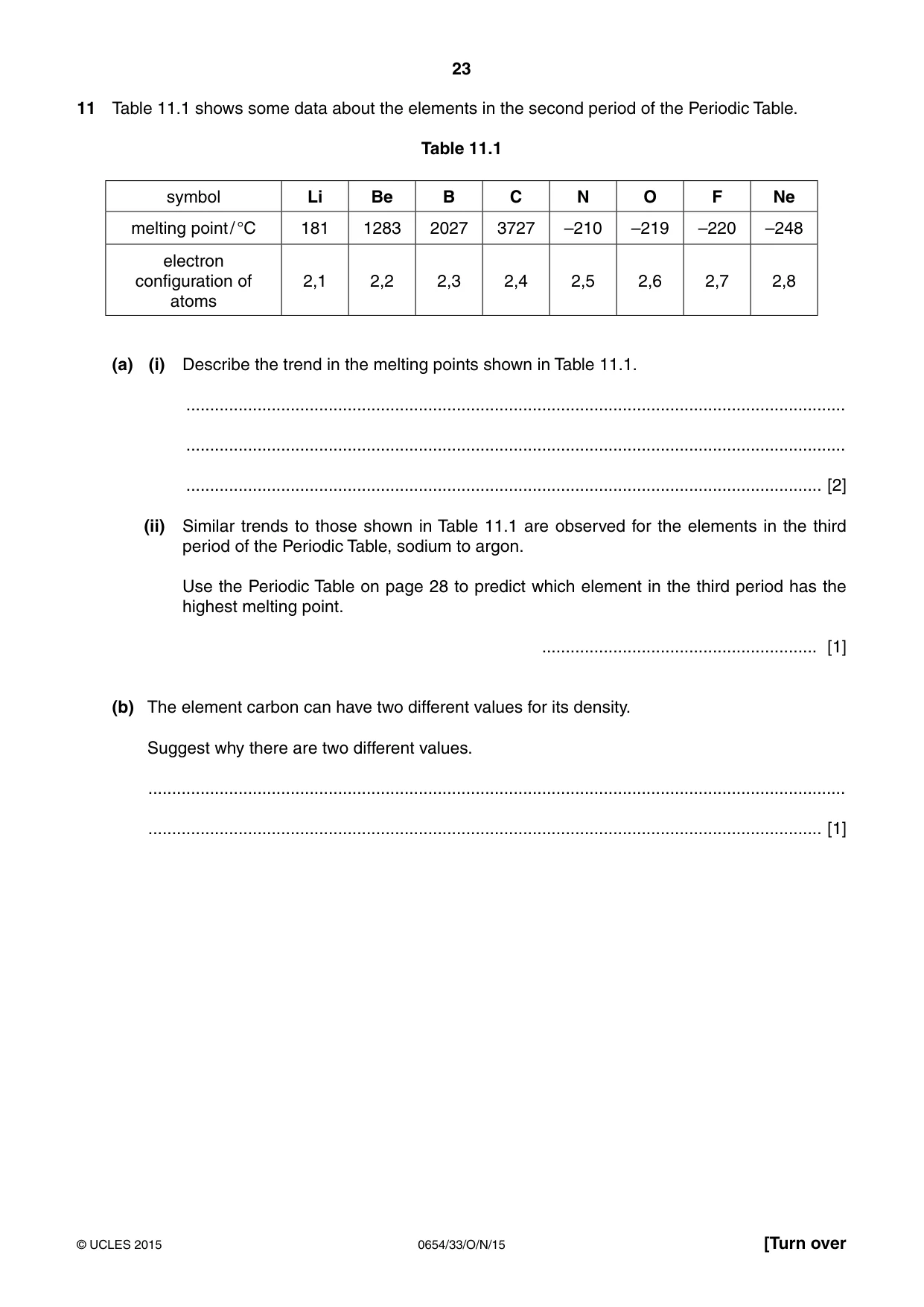 Cambridge IGCSE Sciences - Co-ordinated (Double) 0654 2015 Oct/Nov Paper 3 · Variant 3 question paper, page 23 of 28