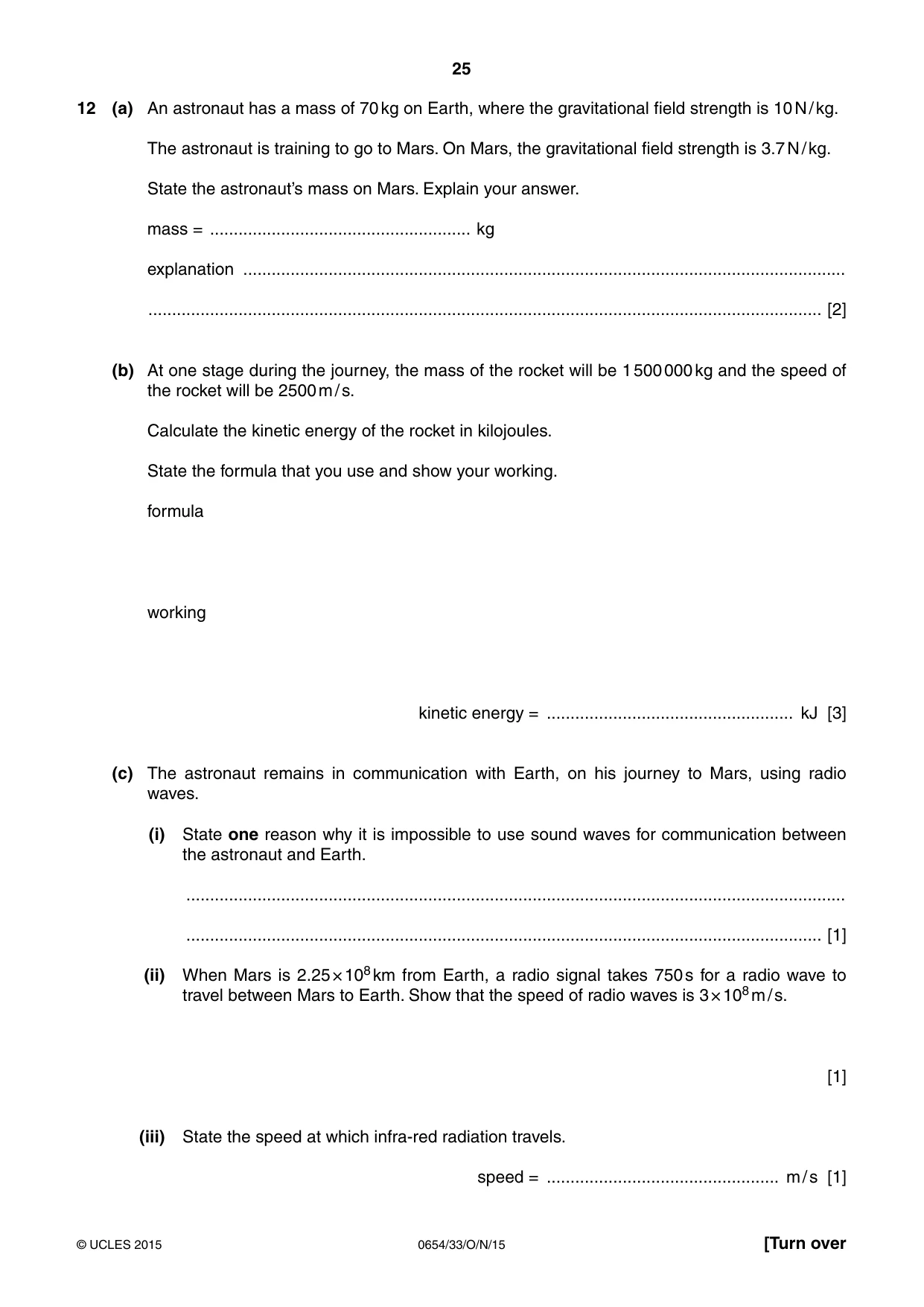 Cambridge IGCSE Sciences - Co-ordinated (Double) 0654 2015 Oct/Nov Paper 3 · Variant 3 question paper, page 25 of 28