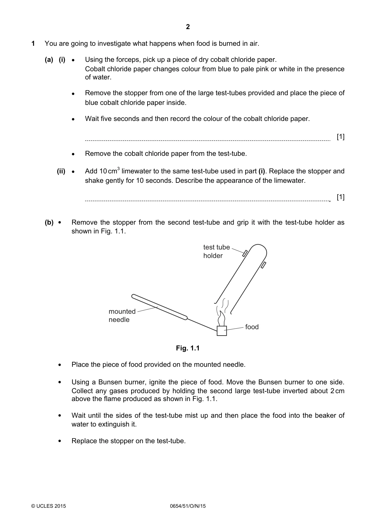 Cambridge IGCSE Sciences - Co-ordinated (Double) 0654 2015 Oct/Nov Paper 5 · Variant 1 question paper, page 2 of 12
