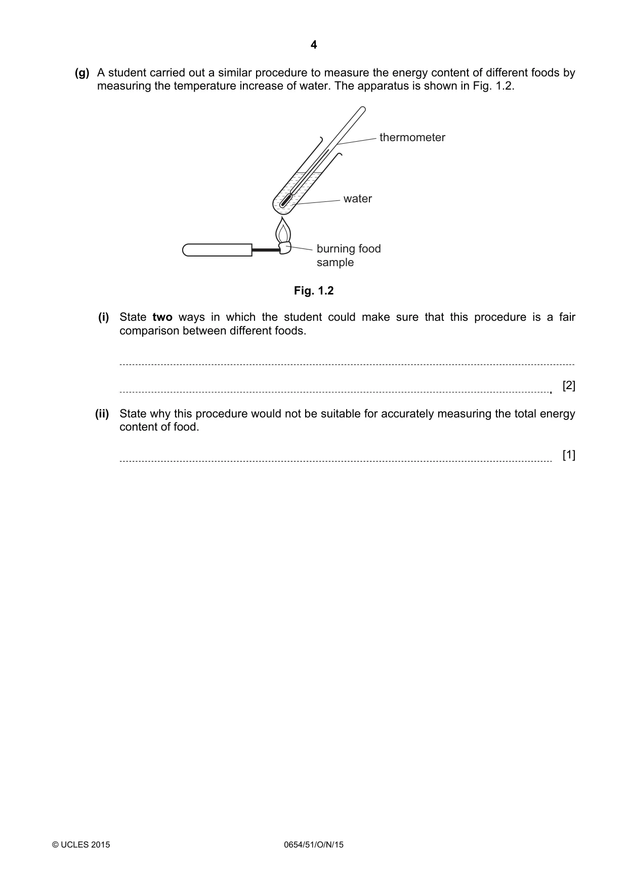 Cambridge IGCSE Sciences - Co-ordinated (Double) 0654 2015 Oct/Nov Paper 5 · Variant 1 question paper, page 4 of 12