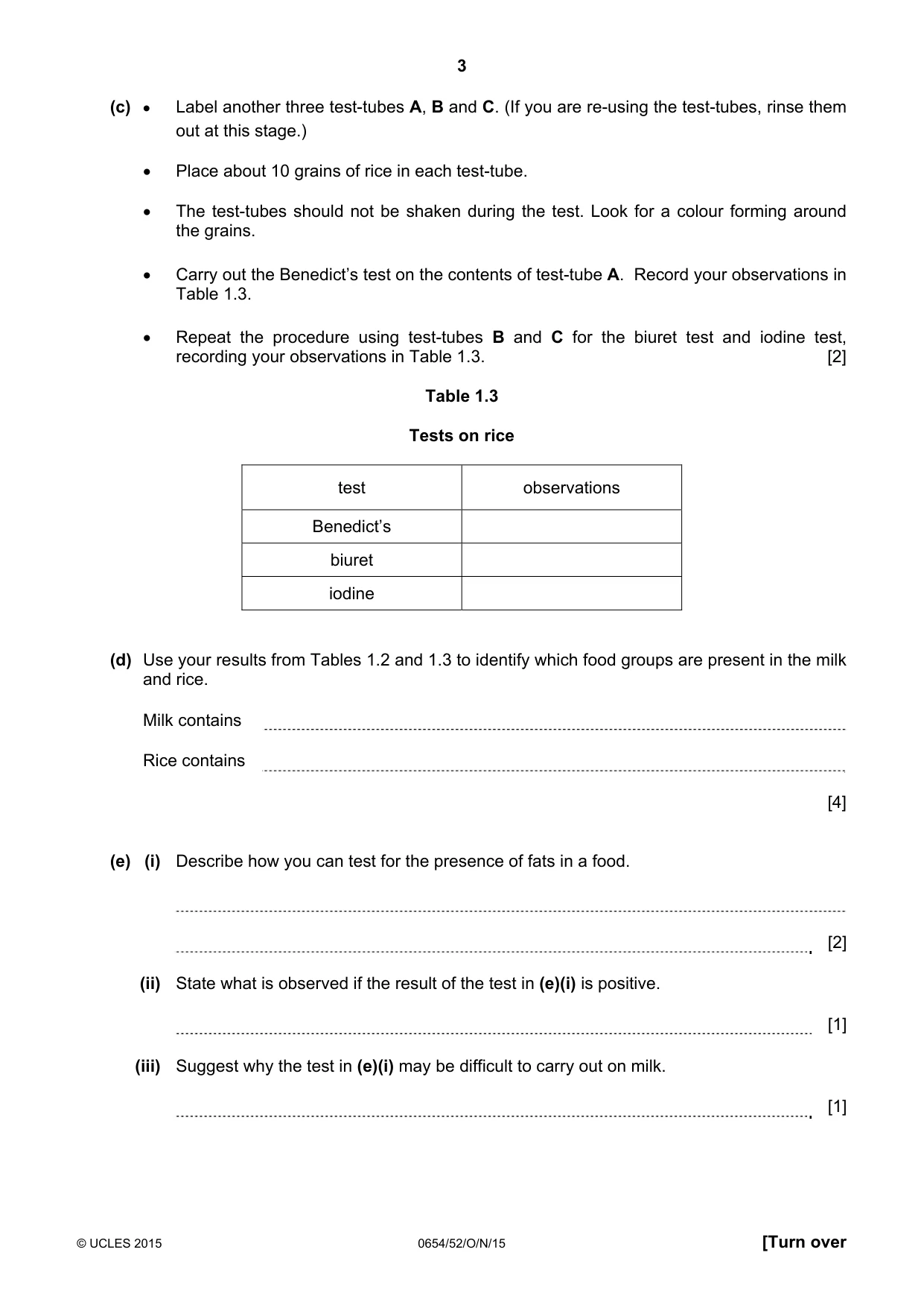 Cambridge IGCSE Sciences - Co-ordinated (Double) 0654 2015 Oct/Nov Paper 5 · Variant 2 question paper, page 3 of 12