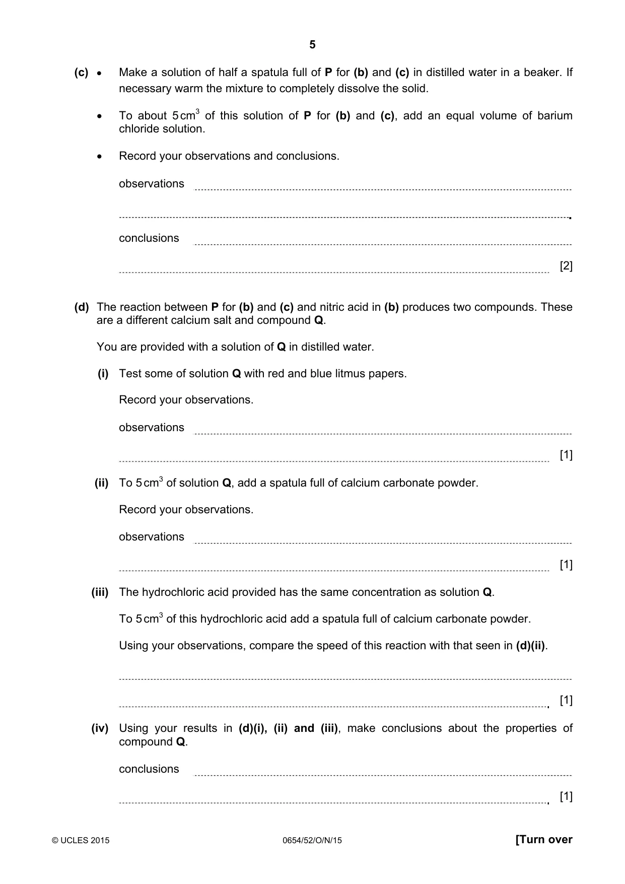 Cambridge IGCSE Sciences - Co-ordinated (Double) 0654 2015 Oct/Nov Paper 5 · Variant 2 question paper, page 5 of 12