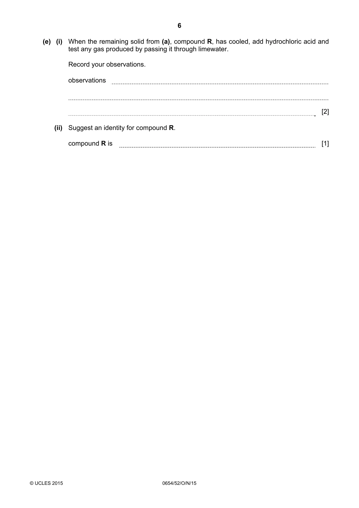 Cambridge IGCSE Sciences - Co-ordinated (Double) 0654 2015 Oct/Nov Paper 5 · Variant 2 question paper, page 6 of 12