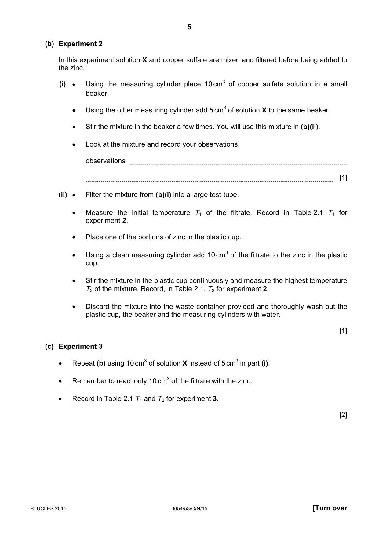 Cambridge IGCSE Sciences - Co-ordinated (Double) 0654 2015 Oct/Nov Paper 5 · Variant 3 question paper, page 5 of 12