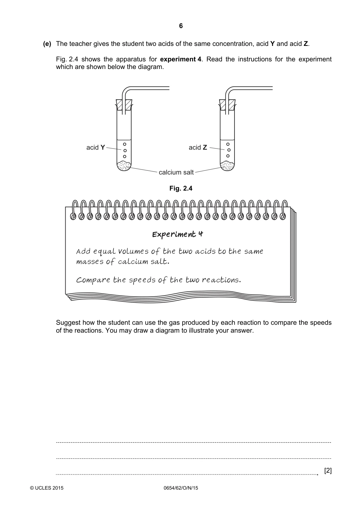 Cambridge IGCSE Sciences - Co-ordinated (Double) 0654 2015 Oct/Nov Paper 6 · Variant 2 question paper, page 6 of 20