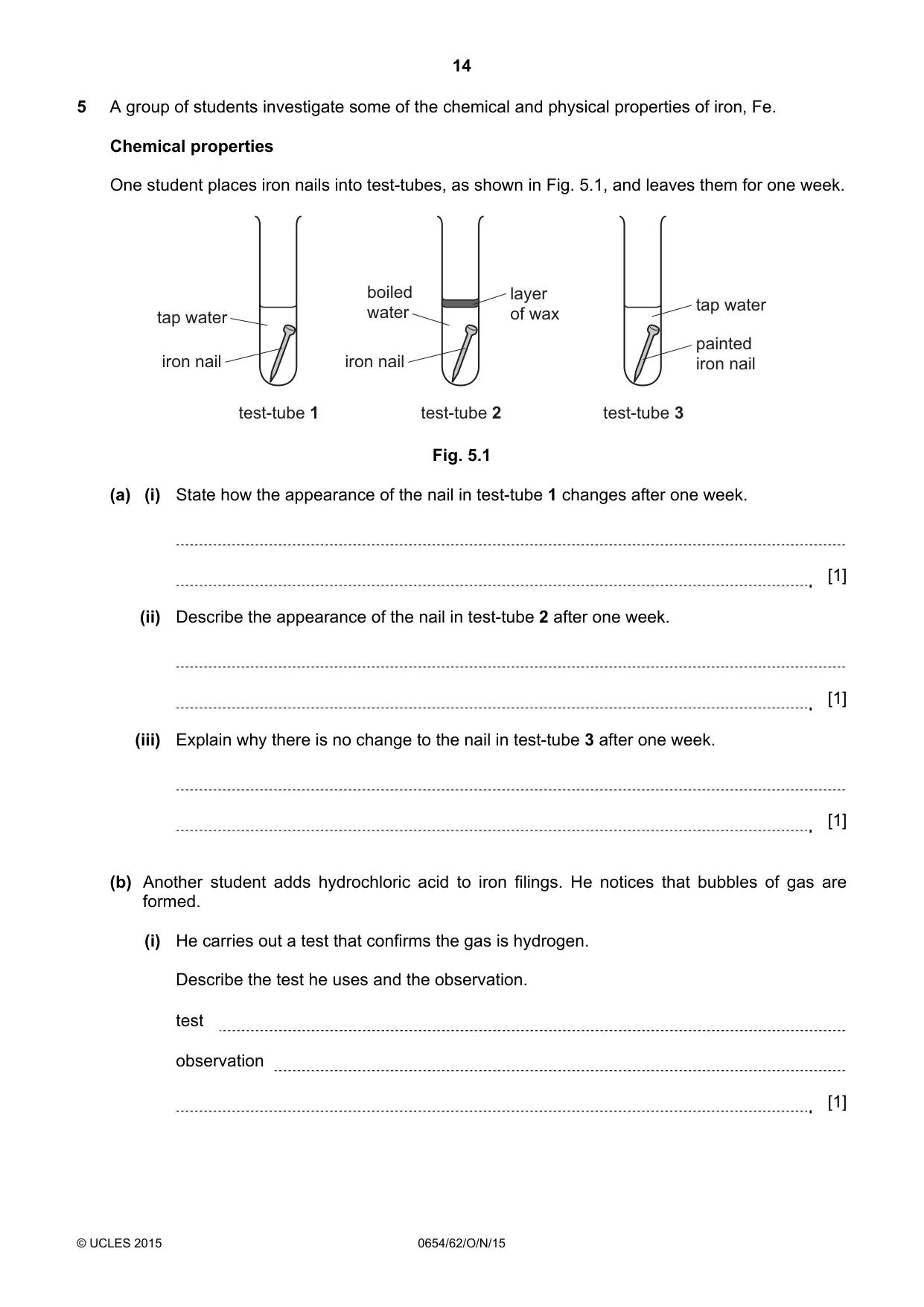 Cambridge IGCSE Sciences - Co-ordinated (Double) 0654 2015 Oct/Nov Paper 6 · Variant 2 question paper, page 14 of 20