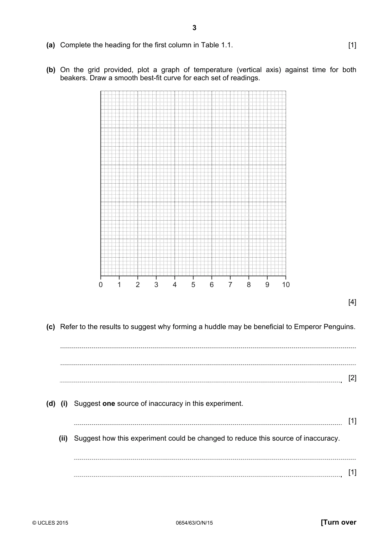 Cambridge IGCSE Sciences - Co-ordinated (Double) 0654 2015 Oct/Nov Paper 6 · Variant 3 question paper, page 3 of 20