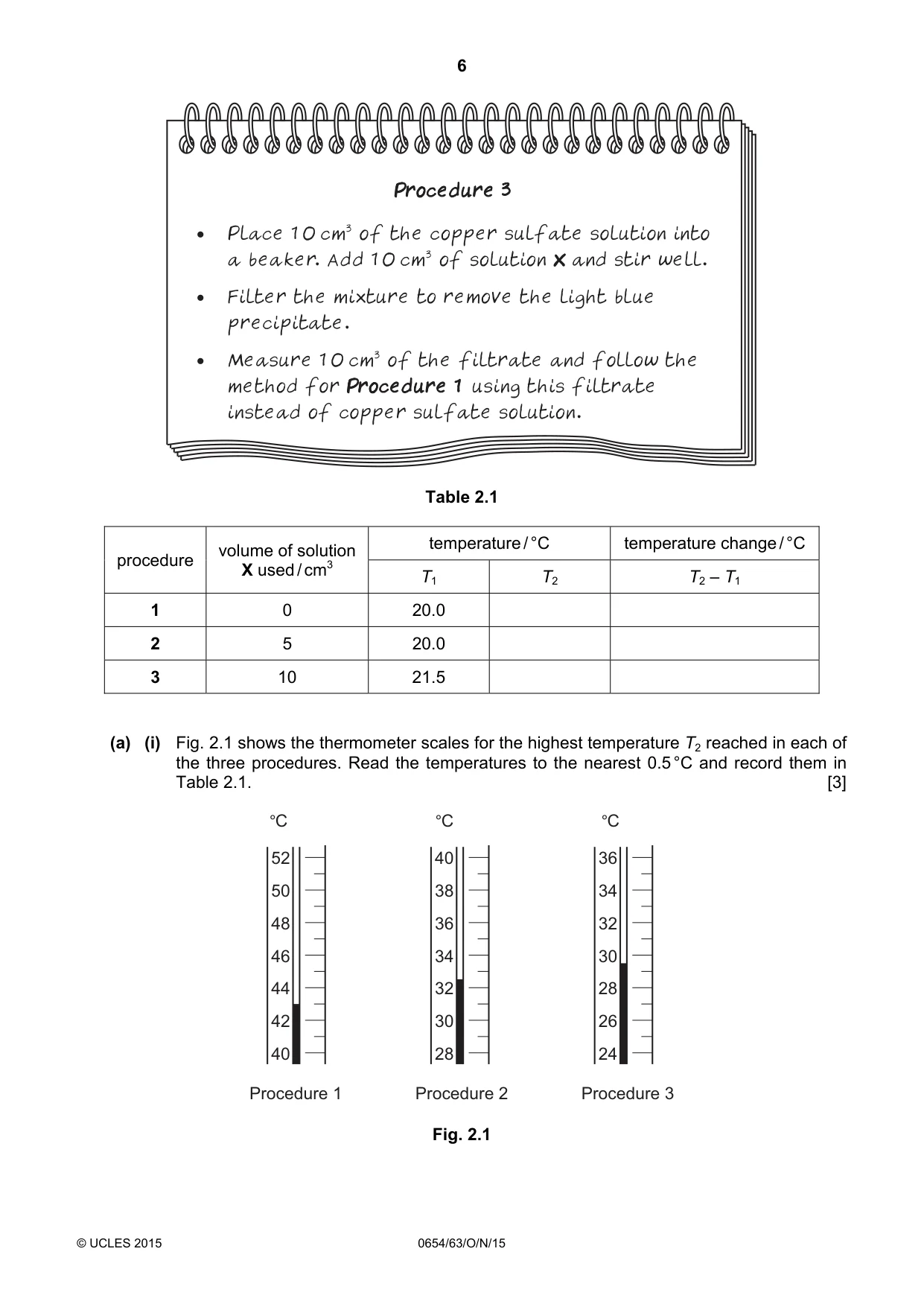 Cambridge IGCSE Sciences - Co-ordinated (Double) 0654 2015 Oct/Nov Paper 6 · Variant 3 question paper, page 6 of 20