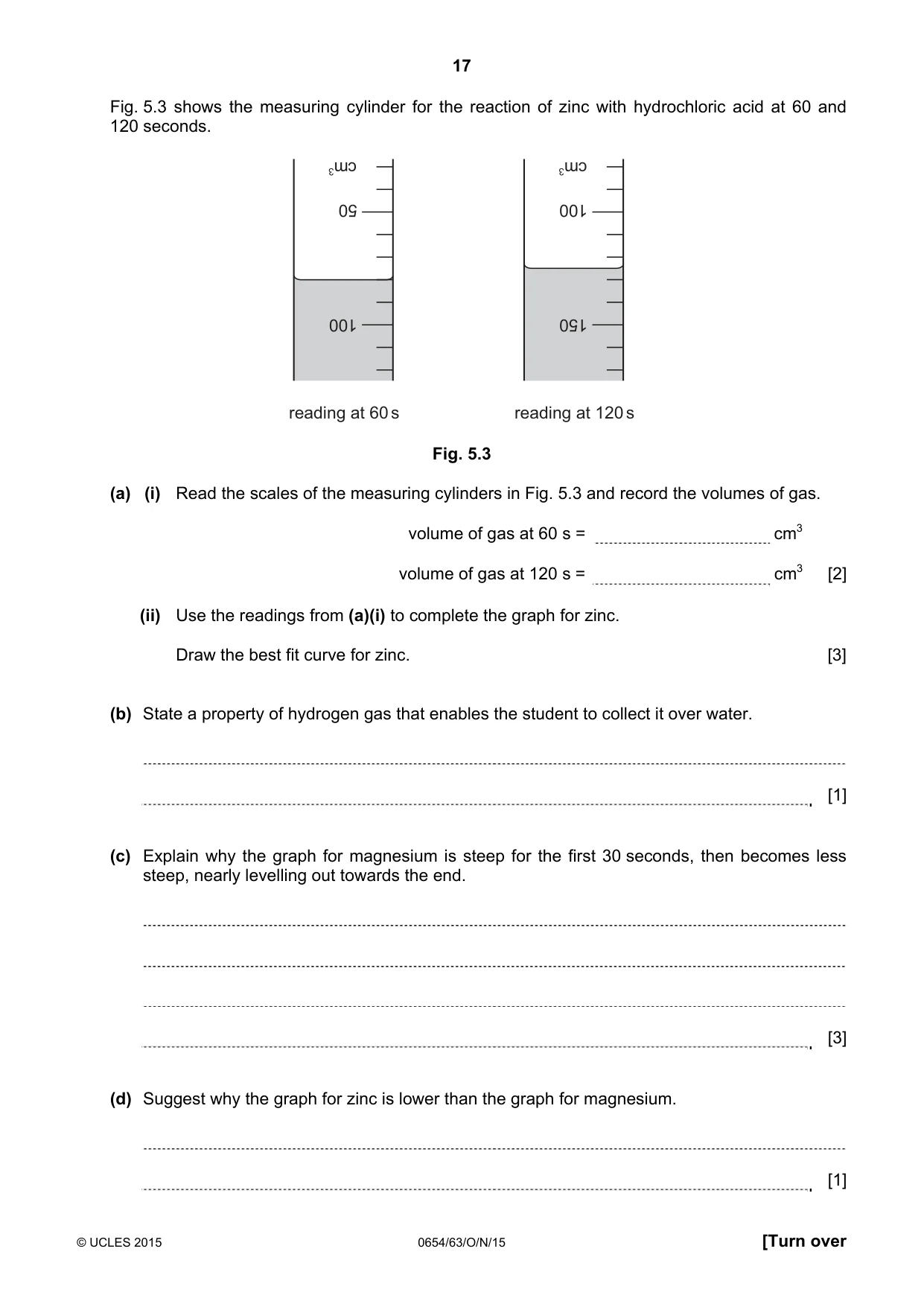 Cambridge IGCSE Sciences - Co-ordinated (Double) 0654 2015 Oct/Nov Paper 6 · Variant 3 question paper, page 17 of 20