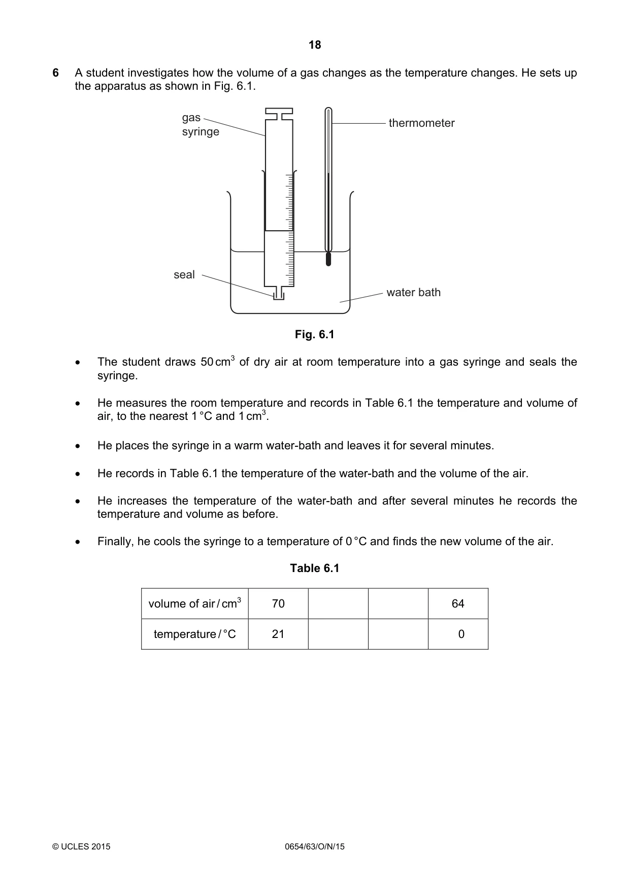 Cambridge IGCSE Sciences - Co-ordinated (Double) 0654 2015 Oct/Nov Paper 6 · Variant 3 question paper, page 18 of 20