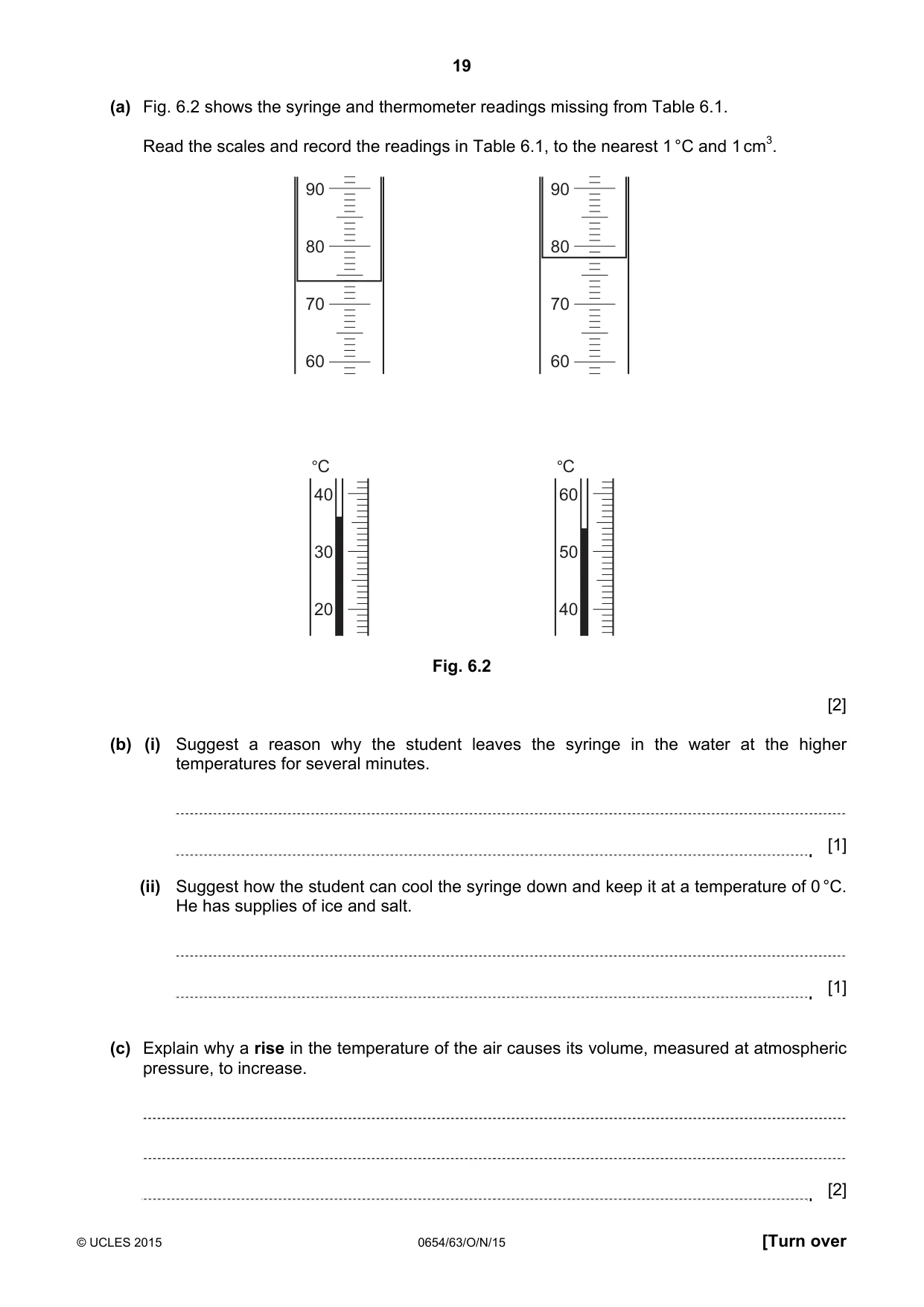 Cambridge IGCSE Sciences - Co-ordinated (Double) 0654 2015 Oct/Nov Paper 6 · Variant 3 question paper, page 19 of 20