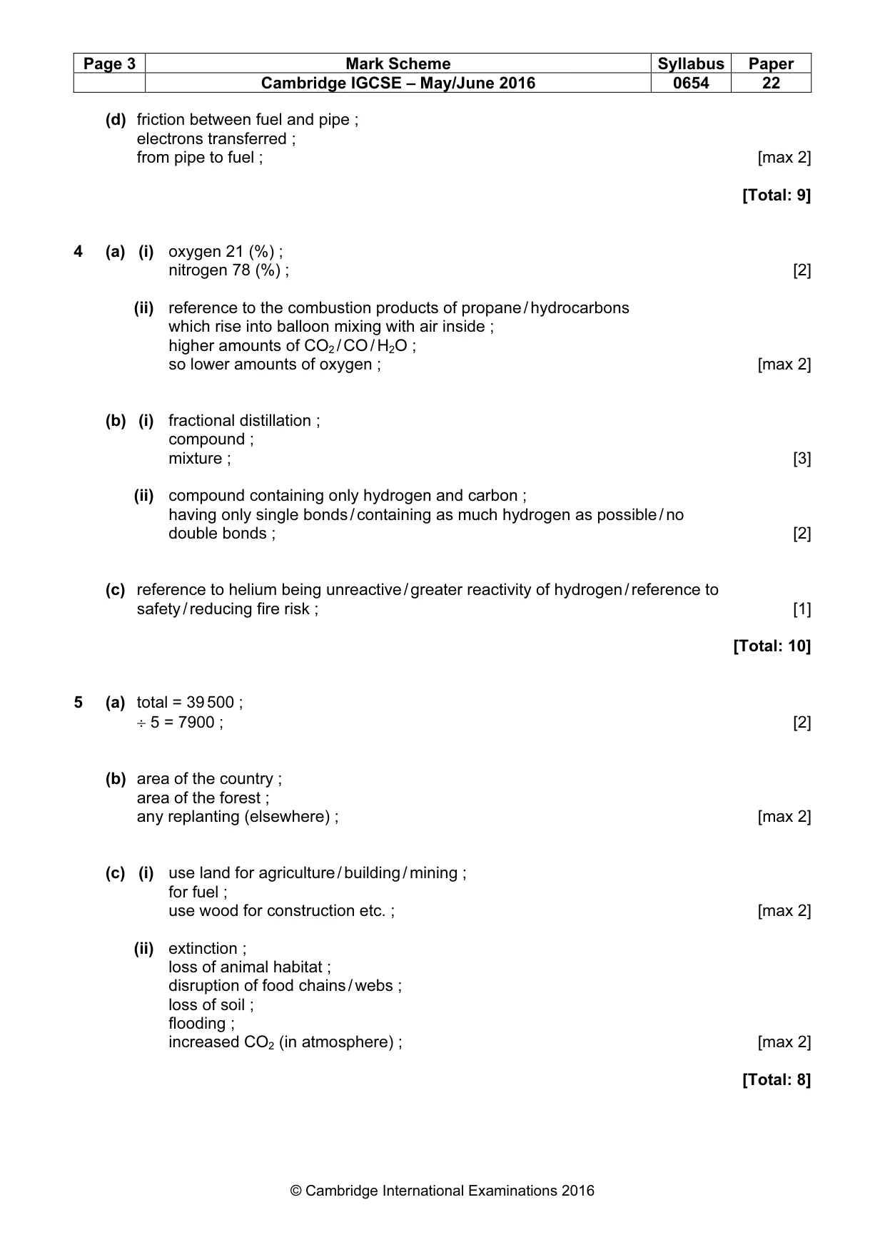 Mark scheme, page 3 of 7