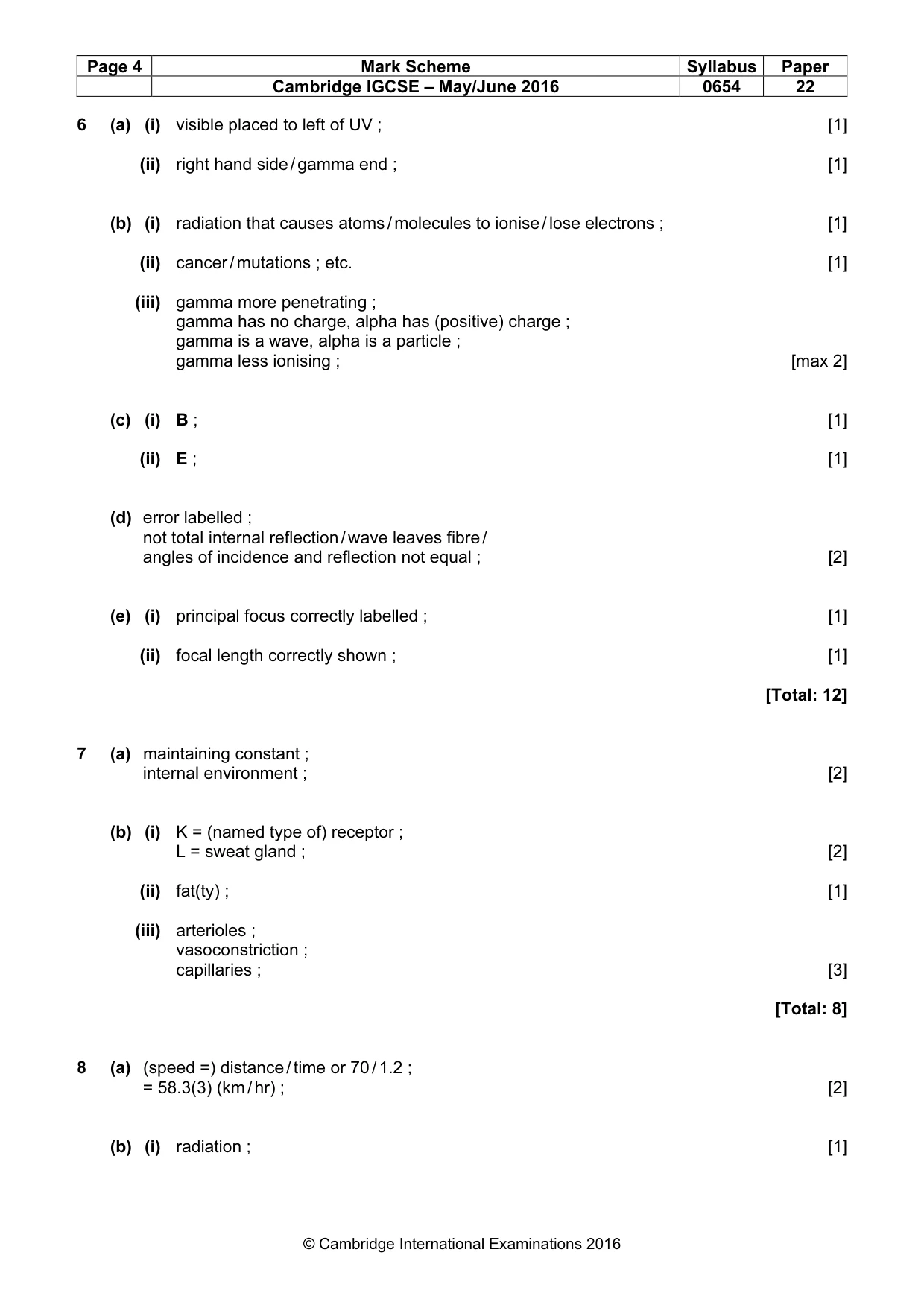 Mark scheme, page 4 of 7