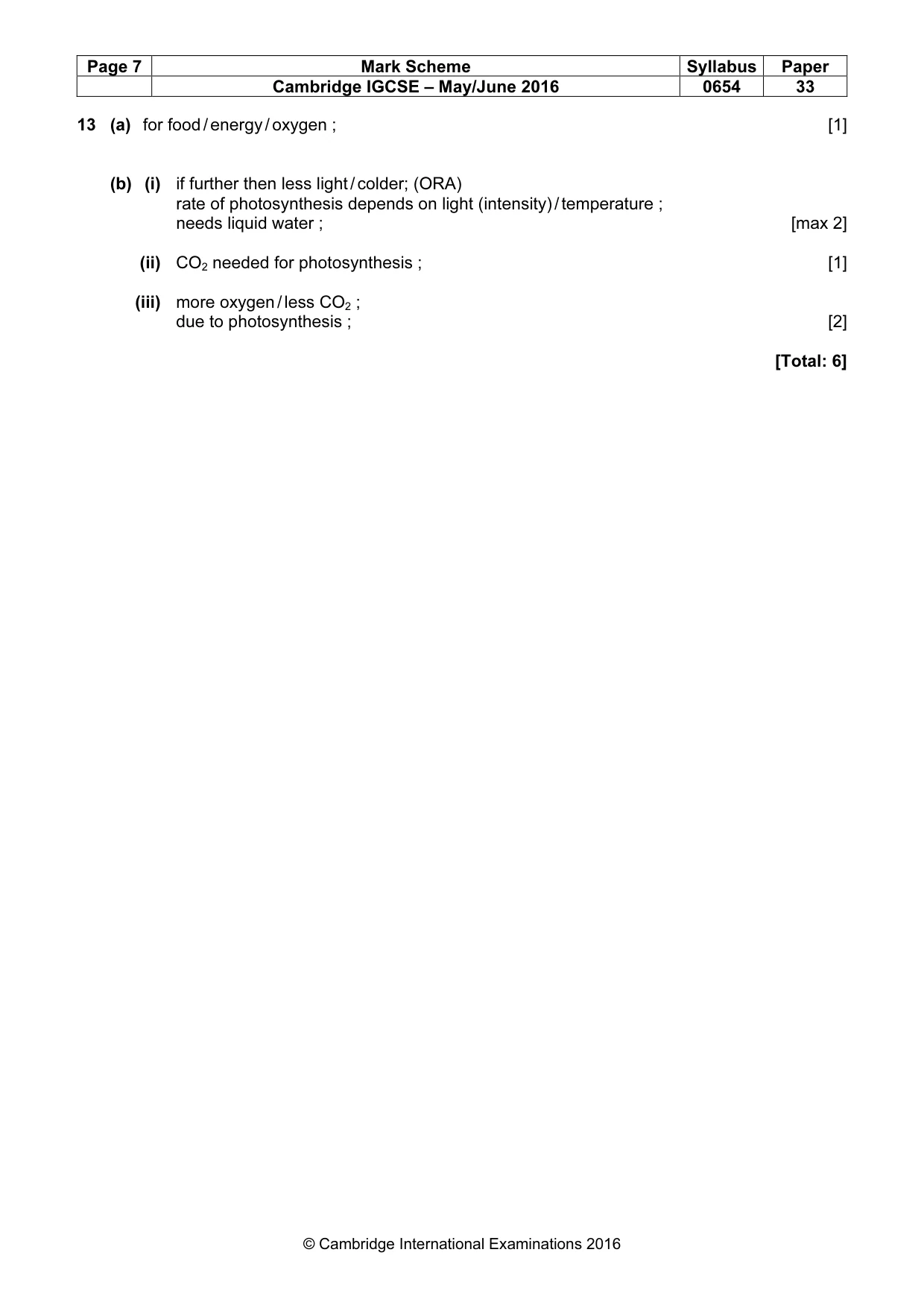 Mark scheme, page 7 of 7