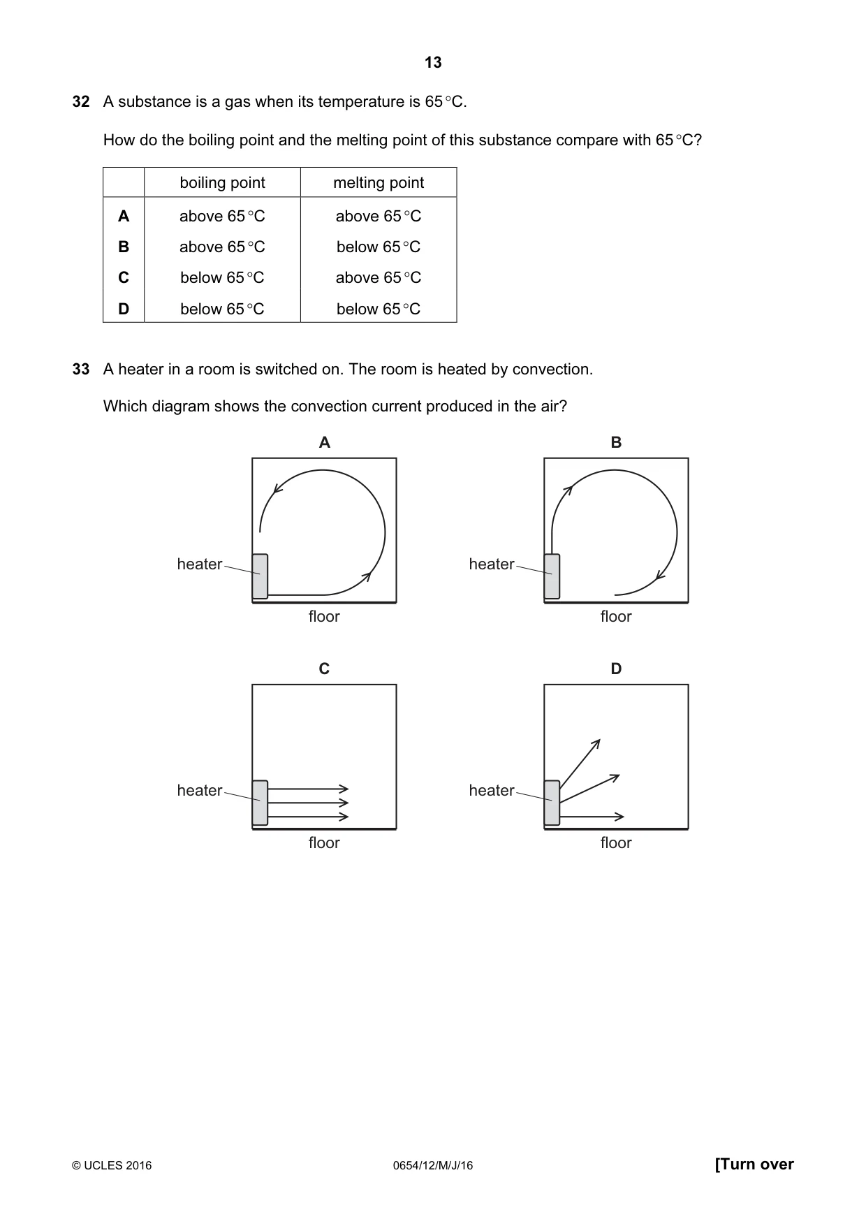 Cambridge IGCSE Sciences - Co-ordinated (Double) 0654 2016 May/June Paper 1 · Variant 2 question paper, page 13 of 20
