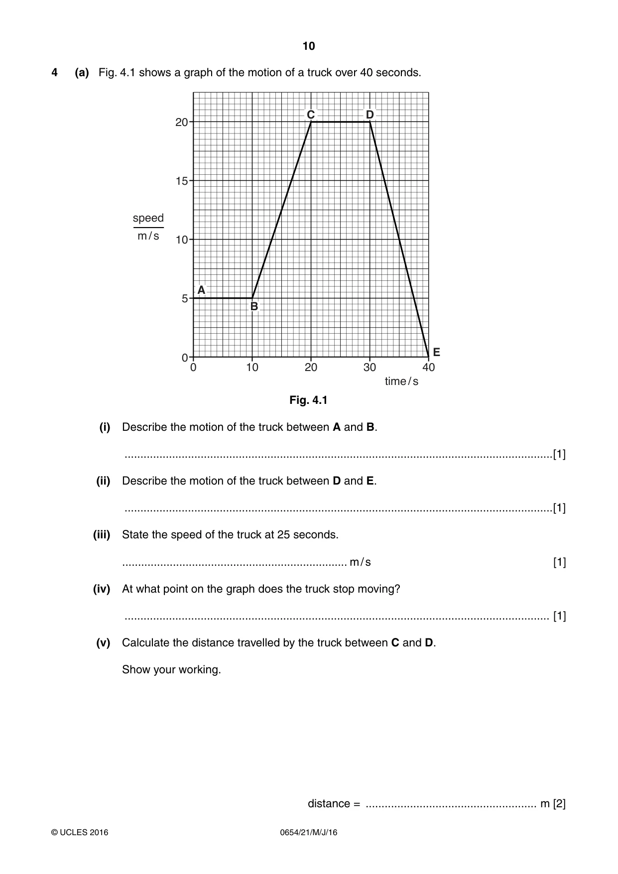 Cambridge IGCSE Sciences - Co-ordinated (Double) 0654 2016 May/June Paper 2 · Variant 1 question paper, page 10 of 28