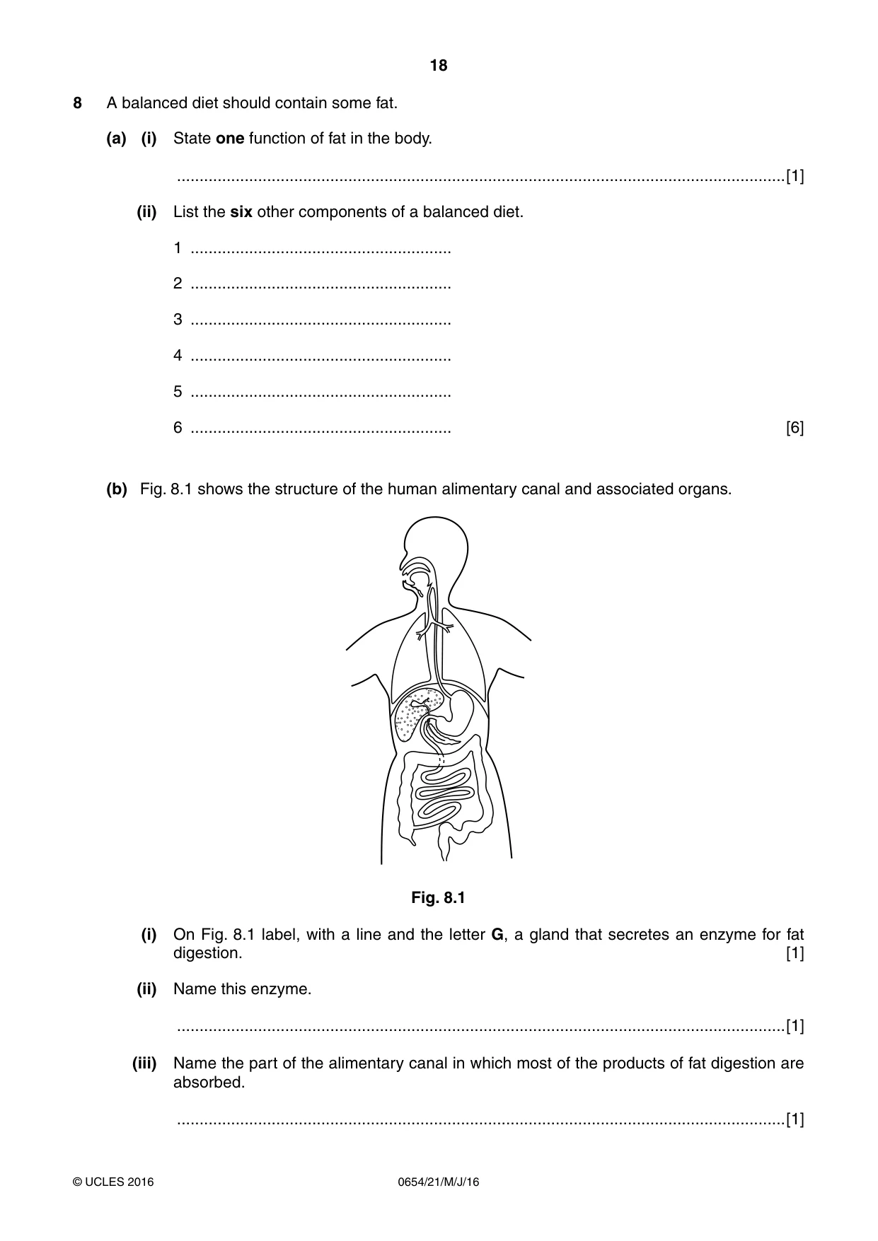 Cambridge IGCSE Sciences - Co-ordinated (Double) 0654 2016 May/June Paper 2 · Variant 1 question paper, page 18 of 28