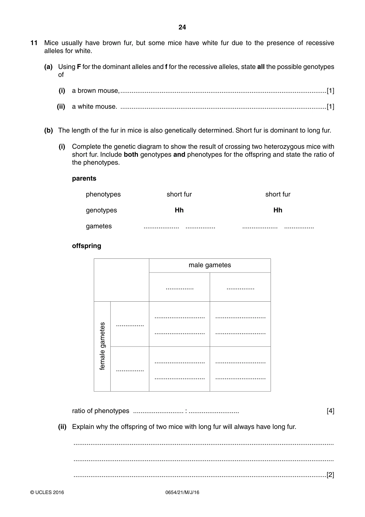 Cambridge IGCSE Sciences - Co-ordinated (Double) 0654 2016 May/June Paper 2 · Variant 1 question paper, page 24 of 28
