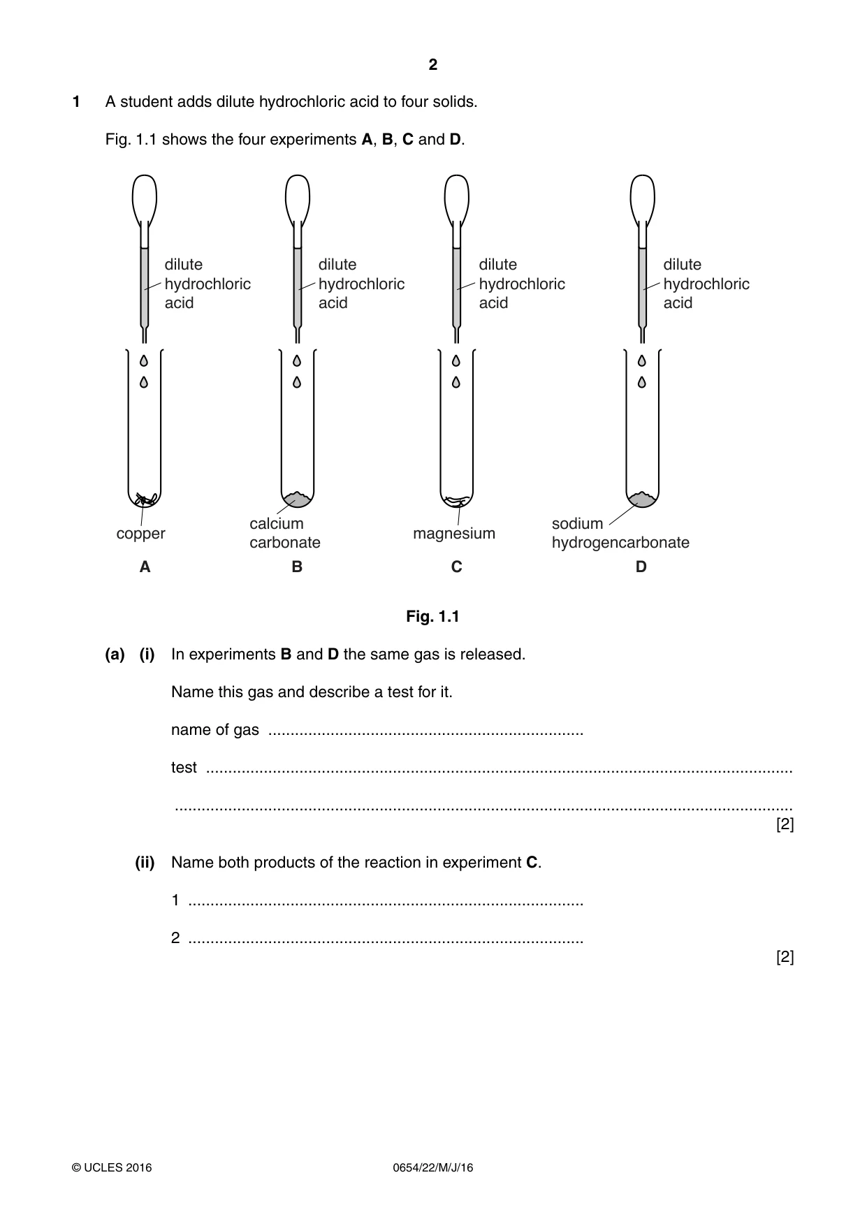 Cambridge IGCSE Sciences - Co-ordinated (Double) 0654 2016 May/June Paper 2 · Variant 2 question paper, page 2 of 32