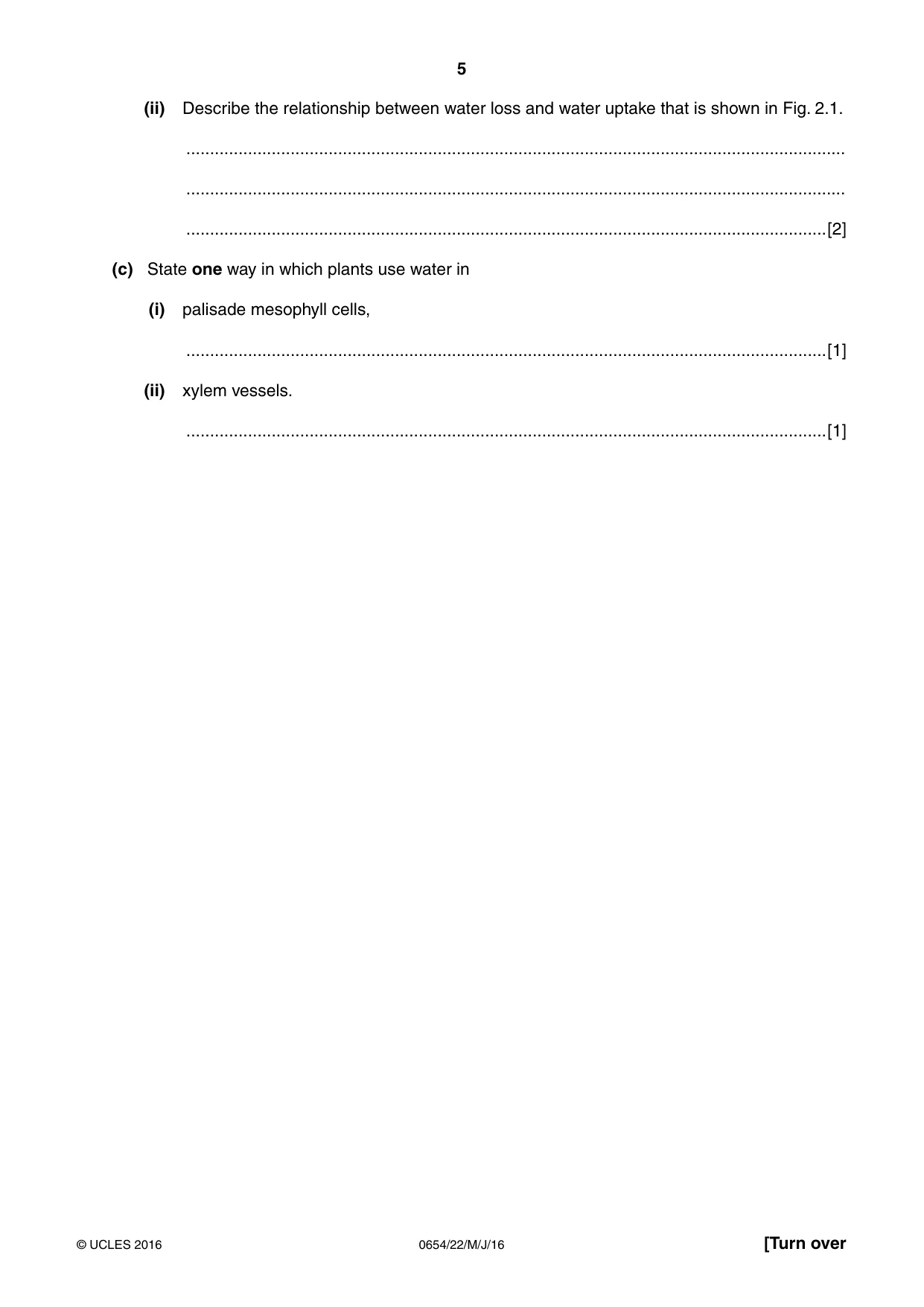 Cambridge IGCSE Sciences - Co-ordinated (Double) 0654 2016 May/June Paper 2 · Variant 2 question paper, page 5 of 32