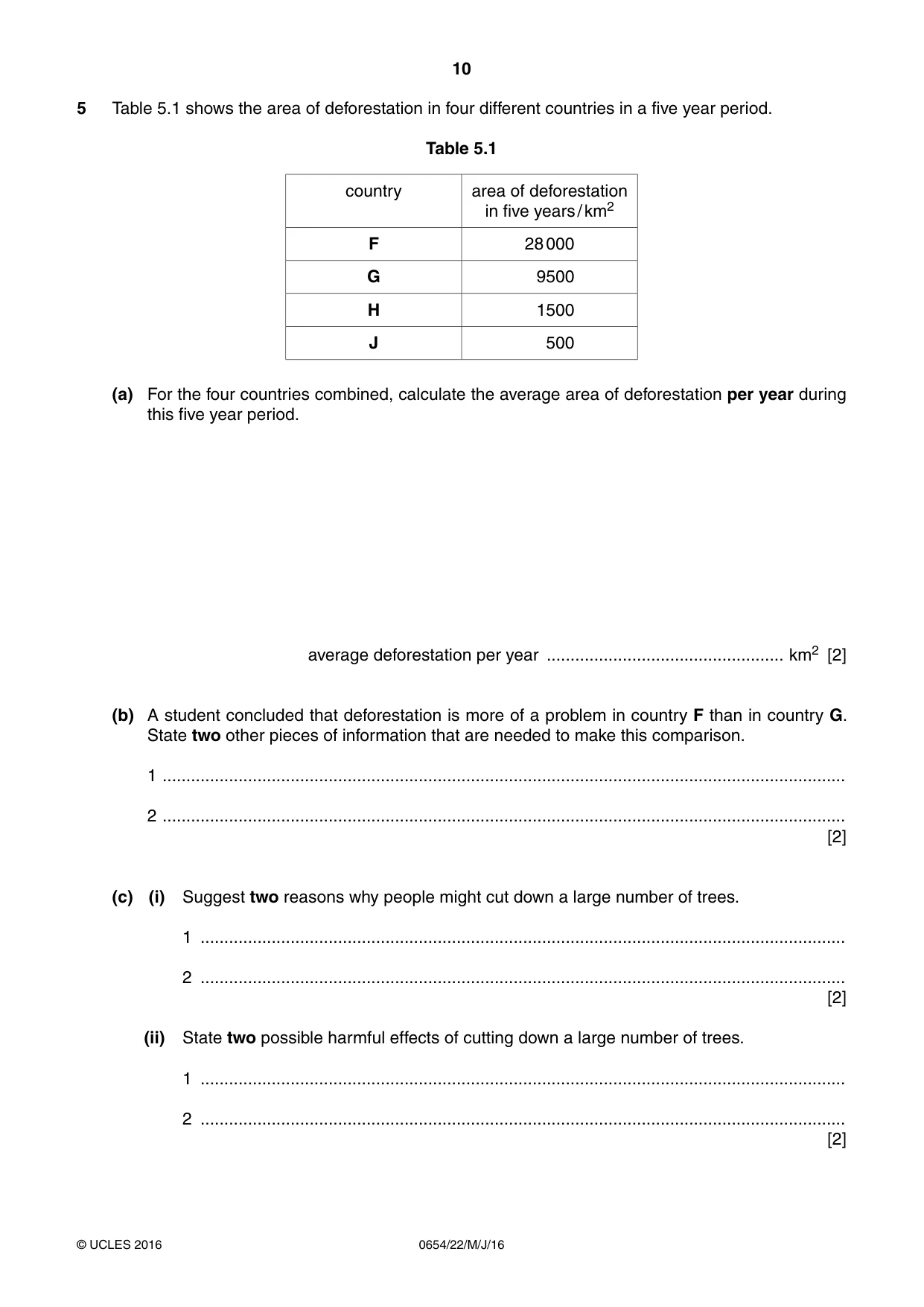 Cambridge IGCSE Sciences - Co-ordinated (Double) 0654 2016 May/June Paper 2 · Variant 2 question paper, page 10 of 32
