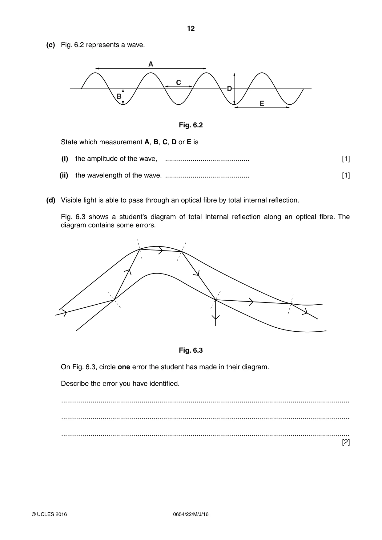 Cambridge IGCSE Sciences - Co-ordinated (Double) 0654 2016 May/June Paper 2 · Variant 2 question paper, page 12 of 32