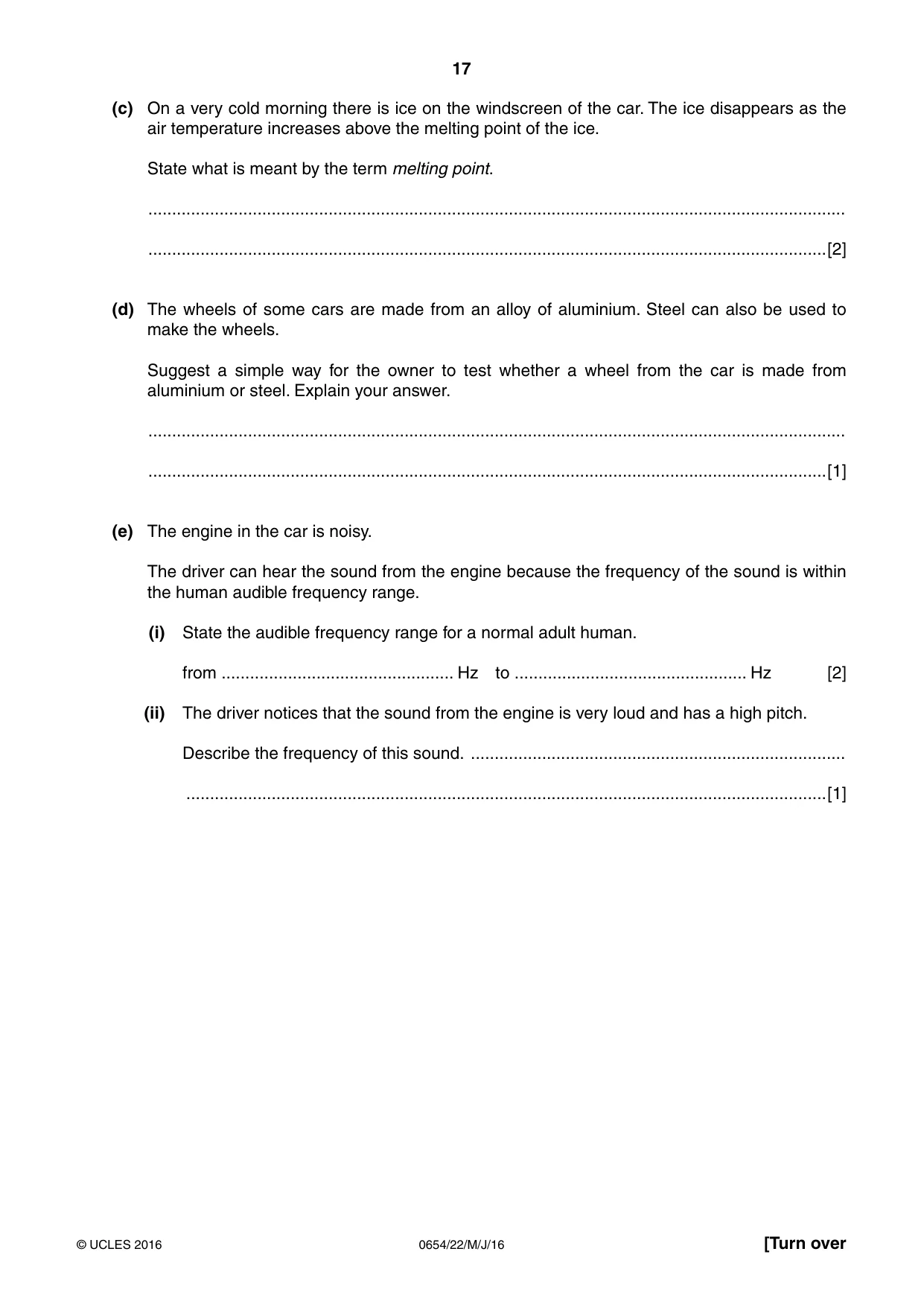 Cambridge IGCSE Sciences - Co-ordinated (Double) 0654 2016 May/June Paper 2 · Variant 2 question paper, page 17 of 32