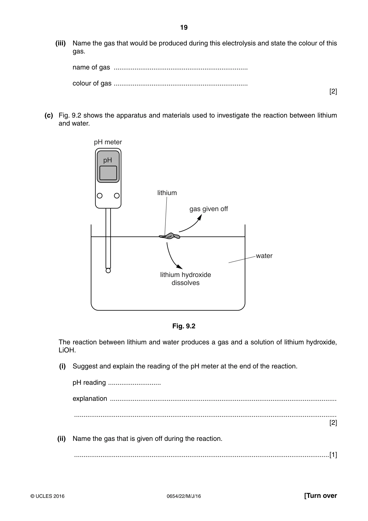 Cambridge IGCSE Sciences - Co-ordinated (Double) 0654 2016 May/June Paper 2 · Variant 2 question paper, page 19 of 32