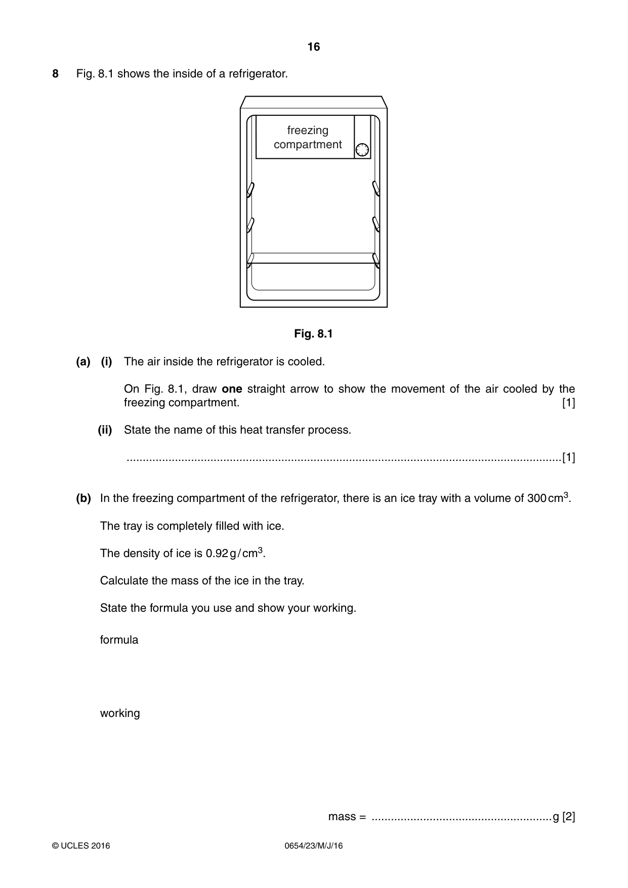 Cambridge IGCSE Sciences - Co-ordinated (Double) 0654 2016 May/June Paper 2 · Variant 3 question paper, page 16 of 32