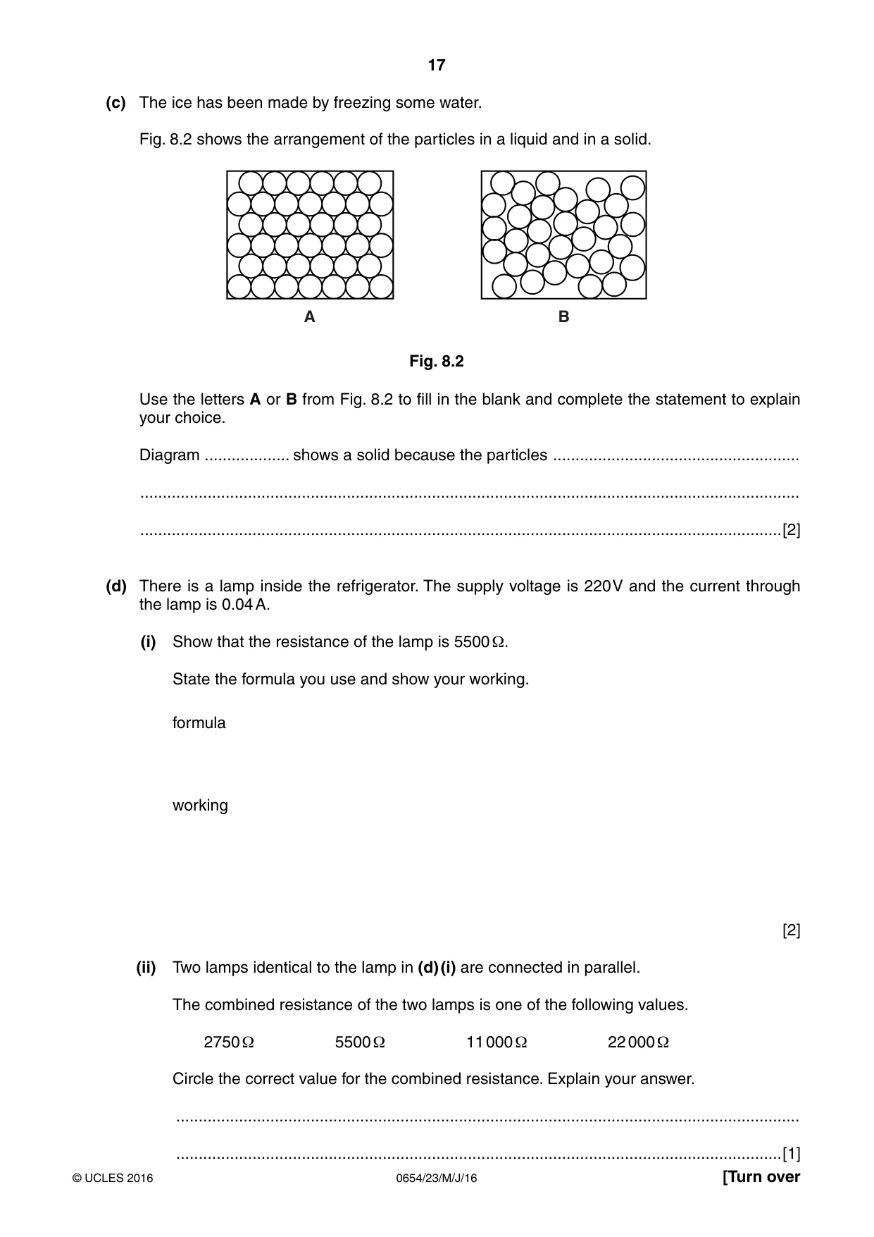 Cambridge IGCSE Sciences - Co-ordinated (Double) 0654 2016 May/June Paper 2 · Variant 3 question paper, page 17 of 32
