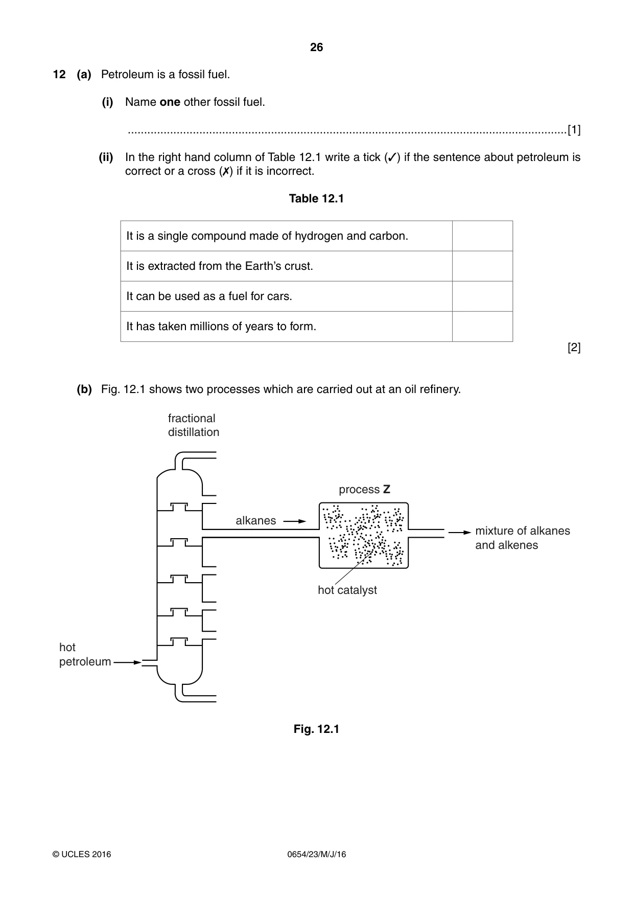 Cambridge IGCSE Sciences - Co-ordinated (Double) 0654 2016 May/June Paper 2 · Variant 3 question paper, page 26 of 32