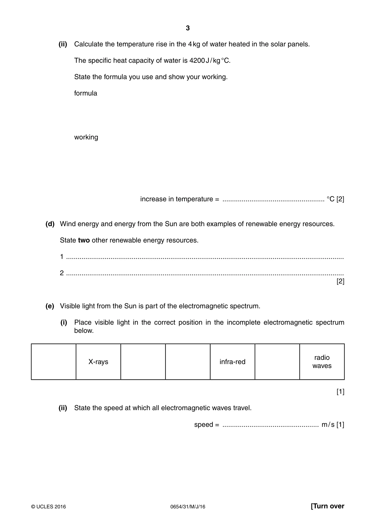 Cambridge IGCSE Sciences - Co-ordinated (Double) 0654 2016 May/June Paper 3 · Variant 1 question paper, page 3 of 32